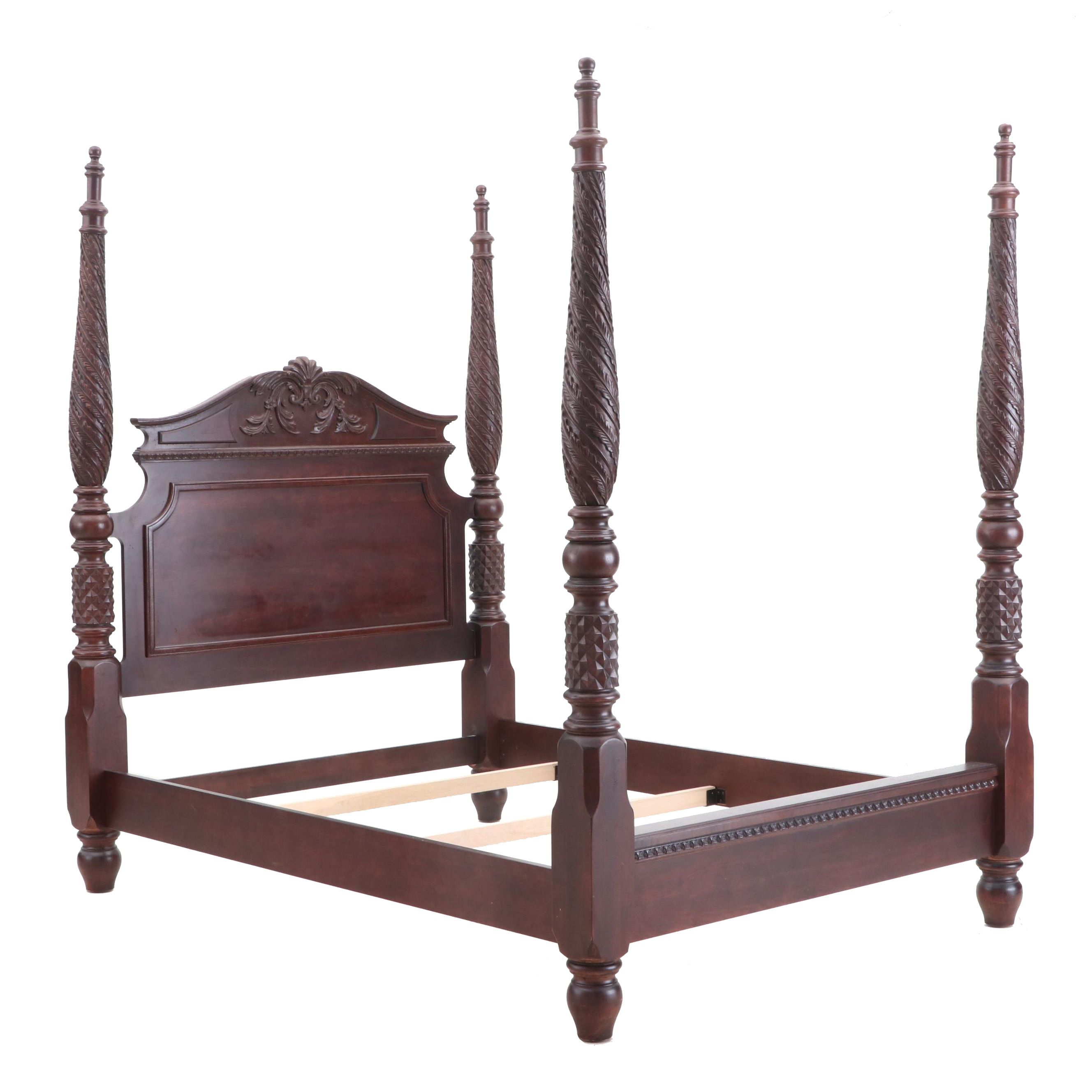 Bernhardt "Belmont" Collection Mahogany four Poster Plantation Bed, Contemporary