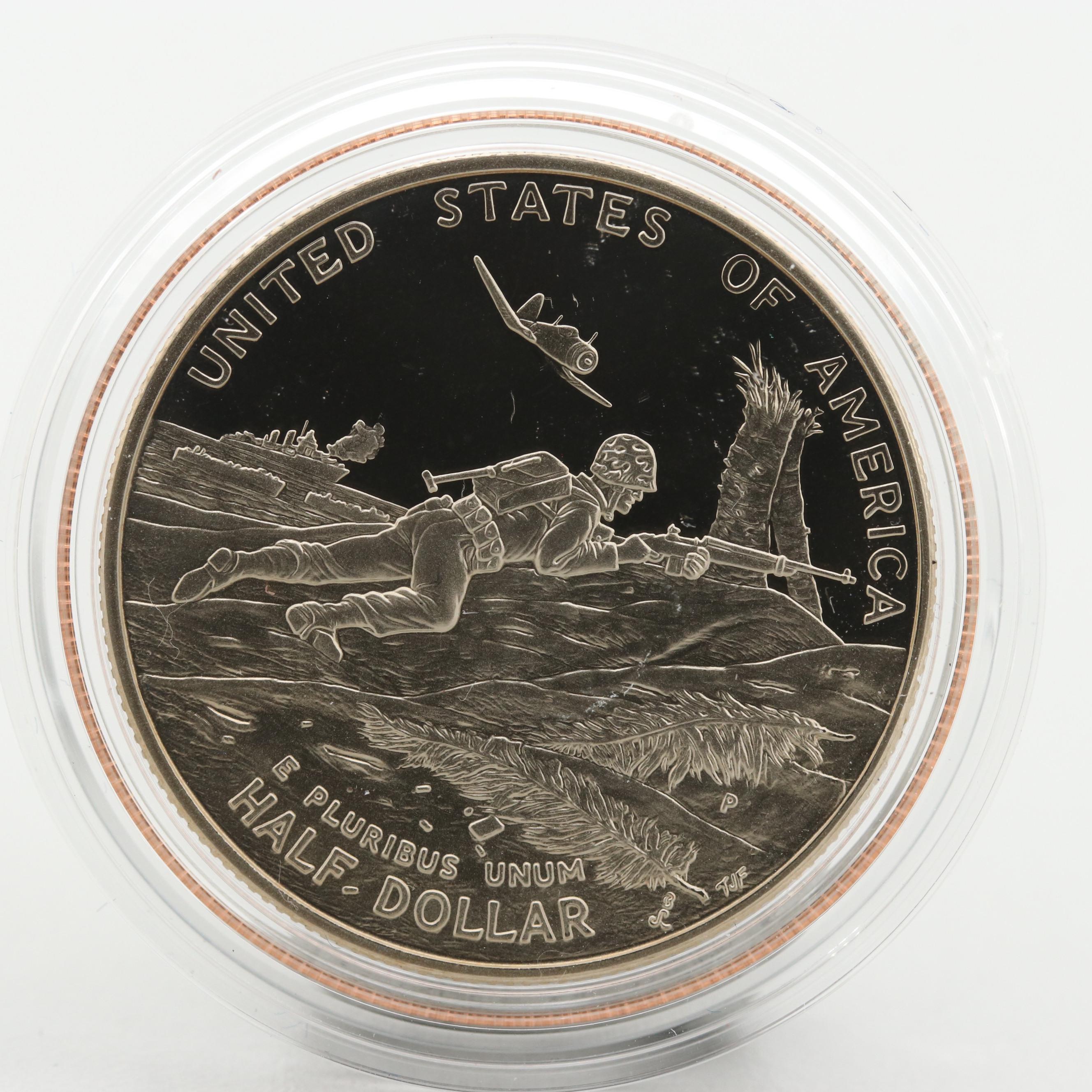 1991-1995 World War II 50th Anniversary Commemorative Two-Coin Proof Set