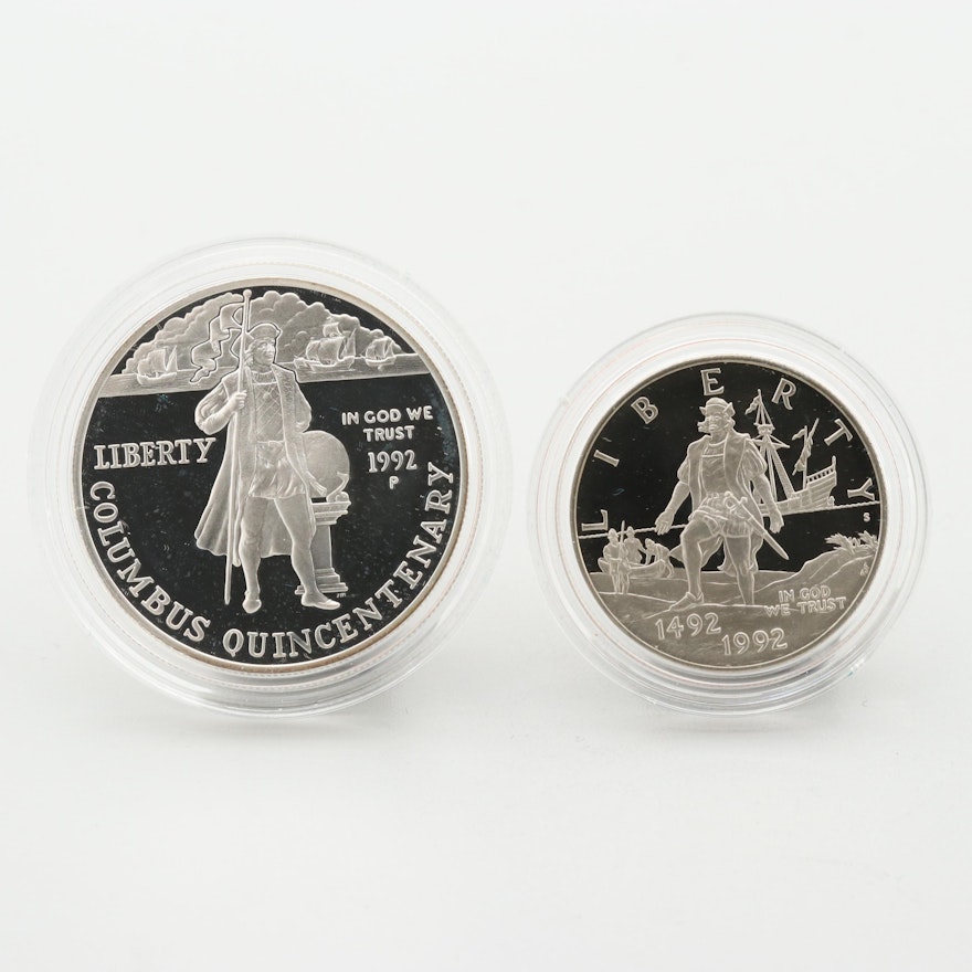 1992 Columbus Quincentenary Commemorative Two-Coin Proof Set