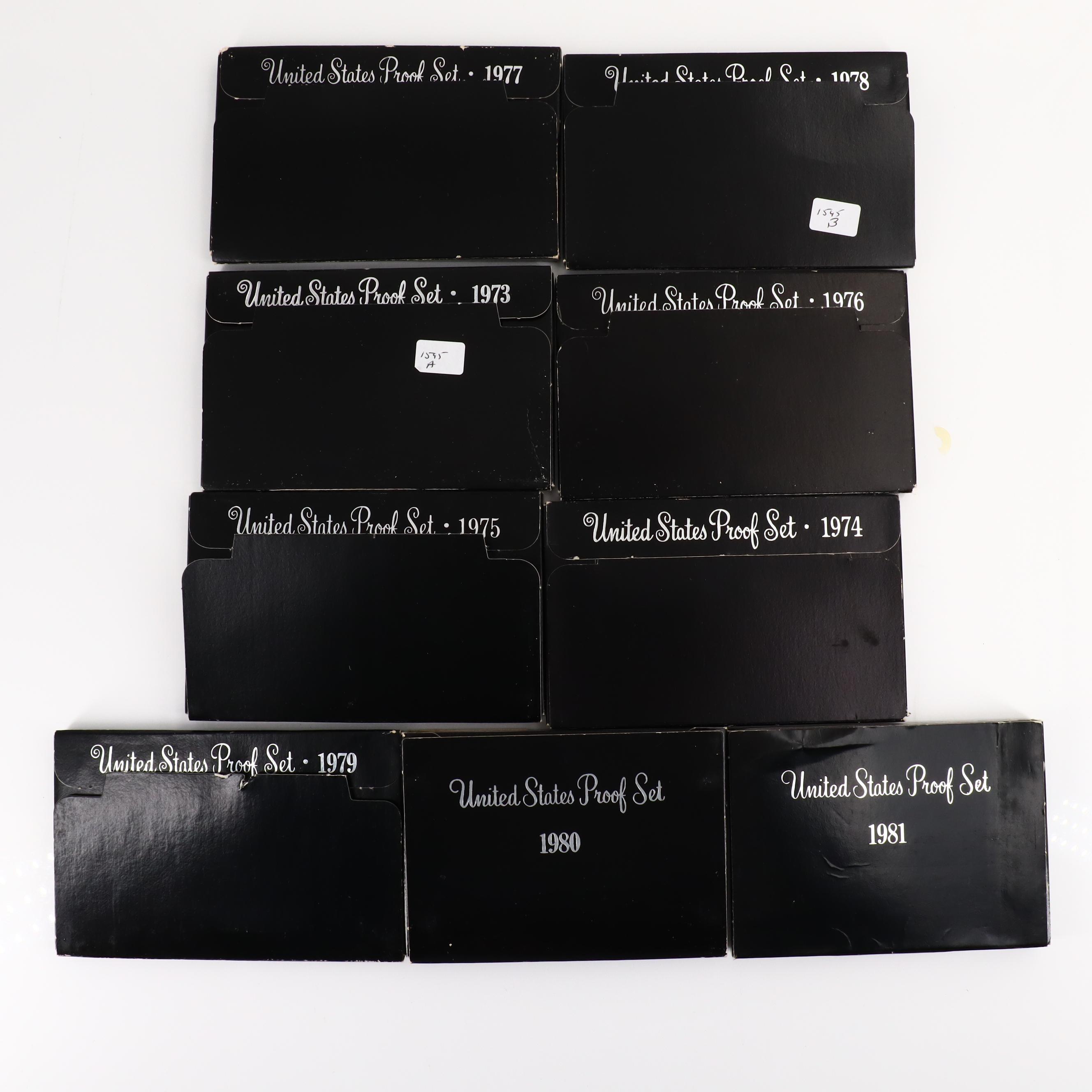 Nine U.S. Mint Proof Sets