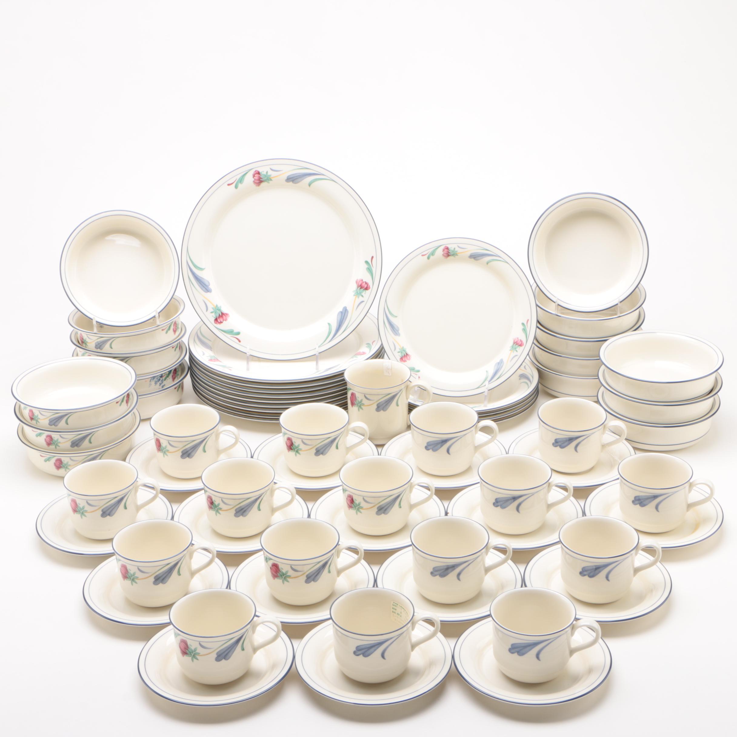 Lenox "Poppies on Blue" and "Blue Pinstripes" Ceramic Dinnerware