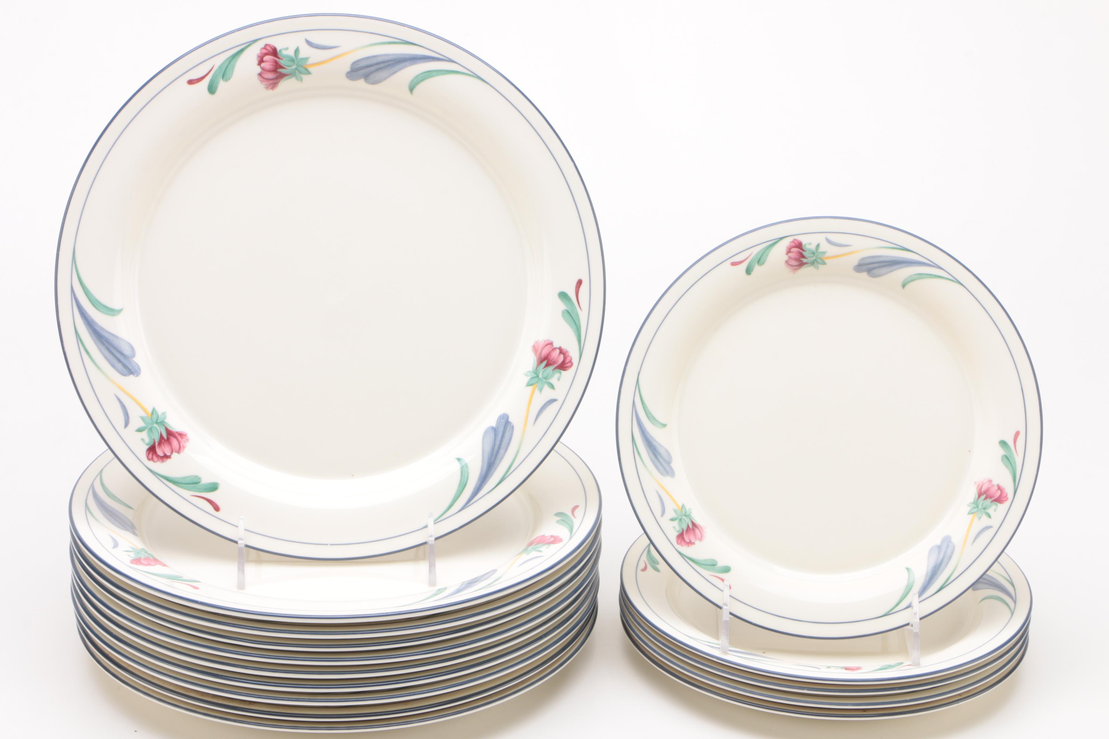 Lenox "Poppies on Blue" and "Blue Pinstripes" Ceramic Dinnerware