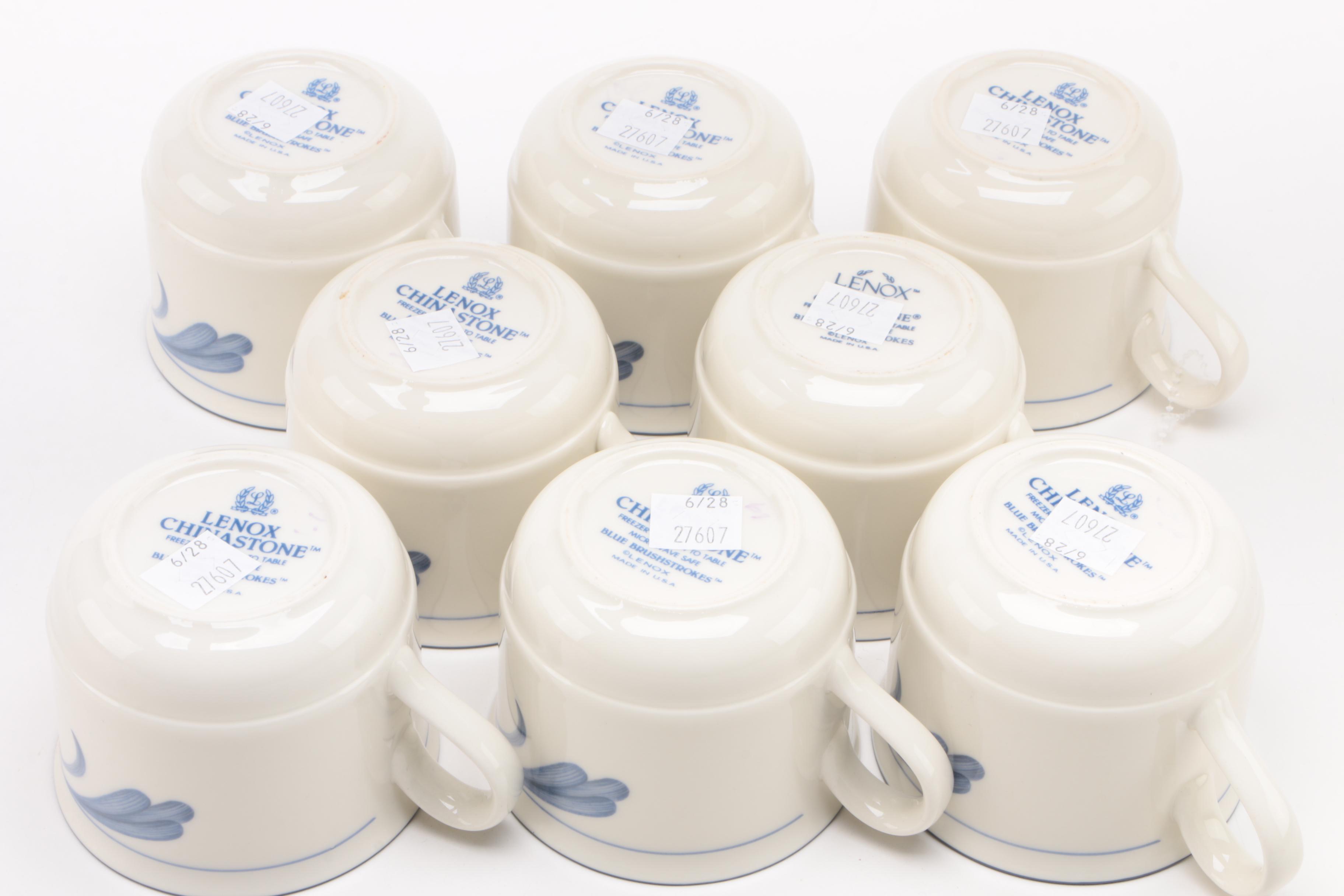 Lenox "Poppies on Blue" and "Blue Pinstripes" Ceramic Dinnerware