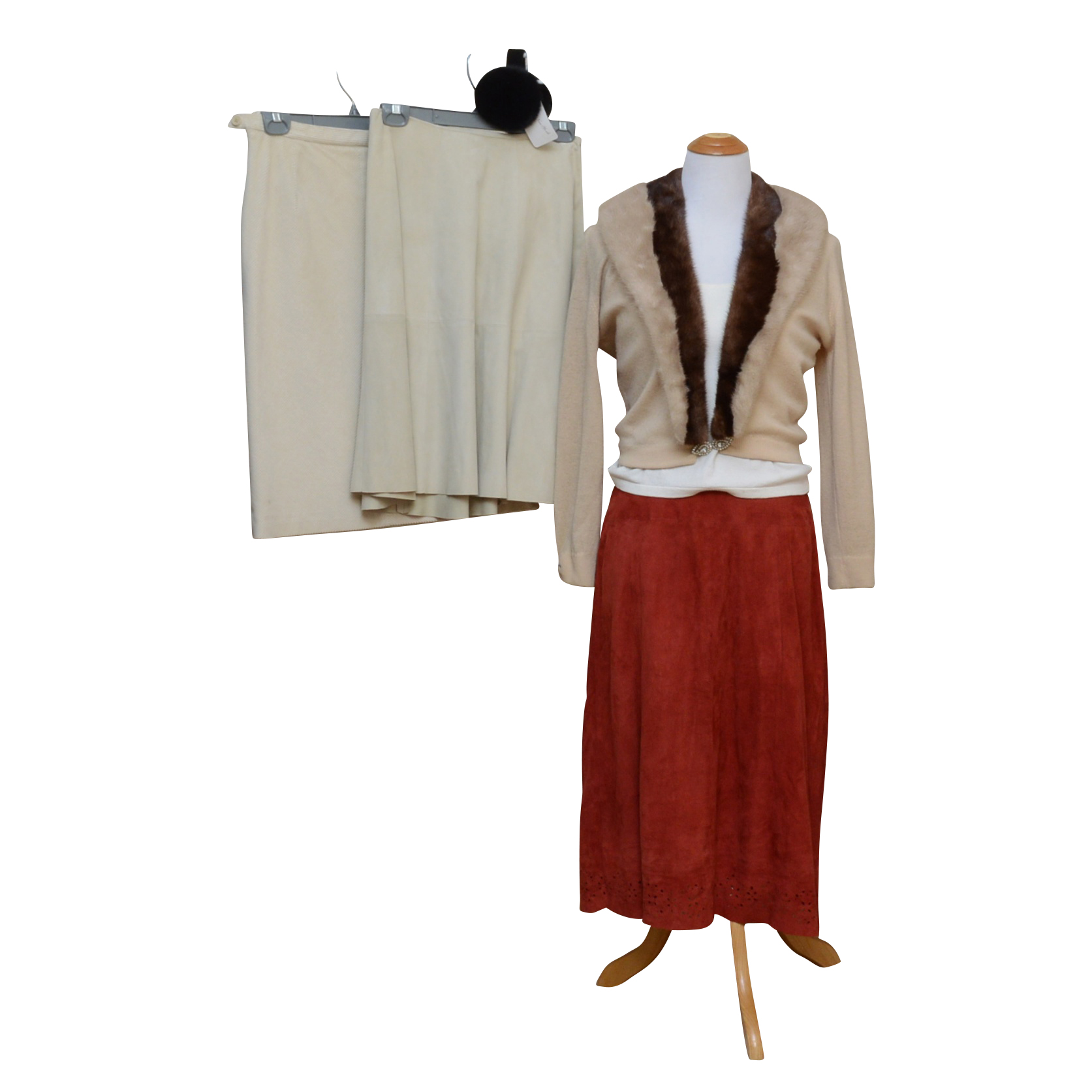 Prada, Philippe Adec, Max Mara Skirts, Cashmere and Mink Cardigan, and More