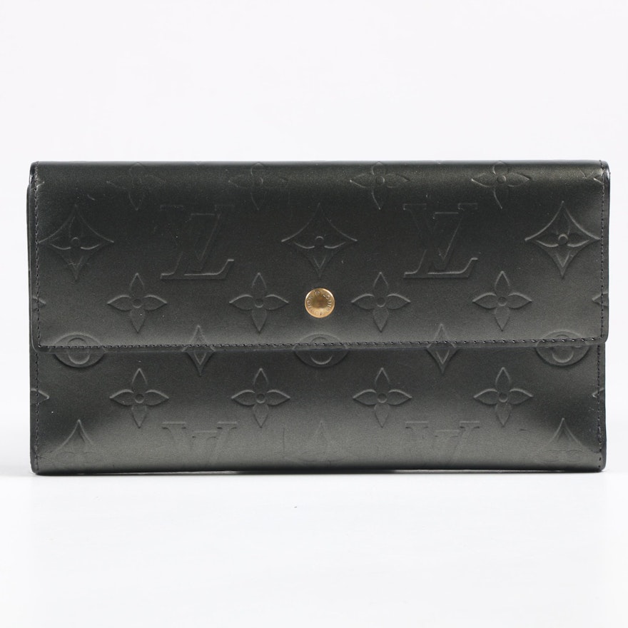 Louis Vuitton Paris Porte-Tresor Wallet in Gris Art Deco