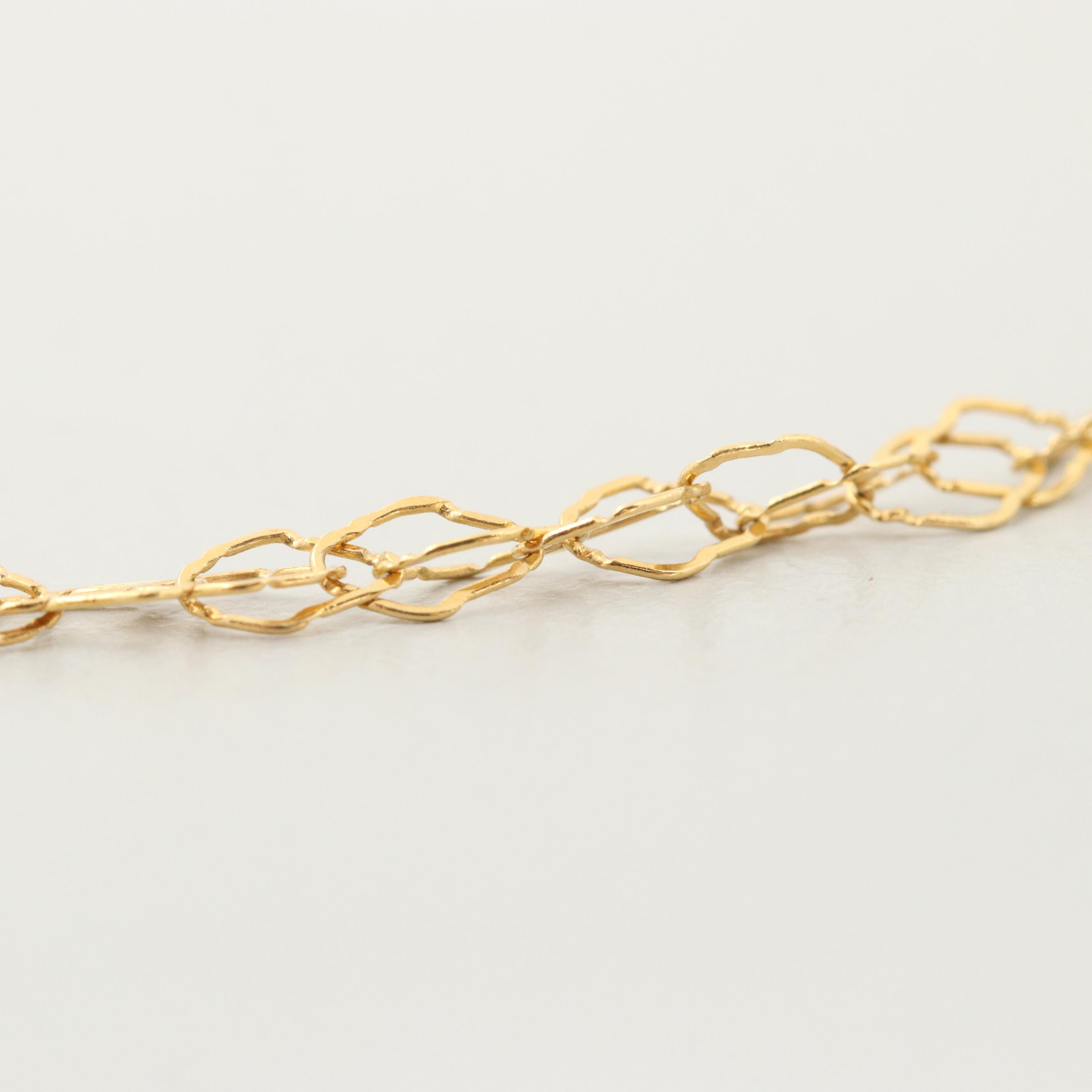 14K Yellow Gold Fancy Link Bracelet