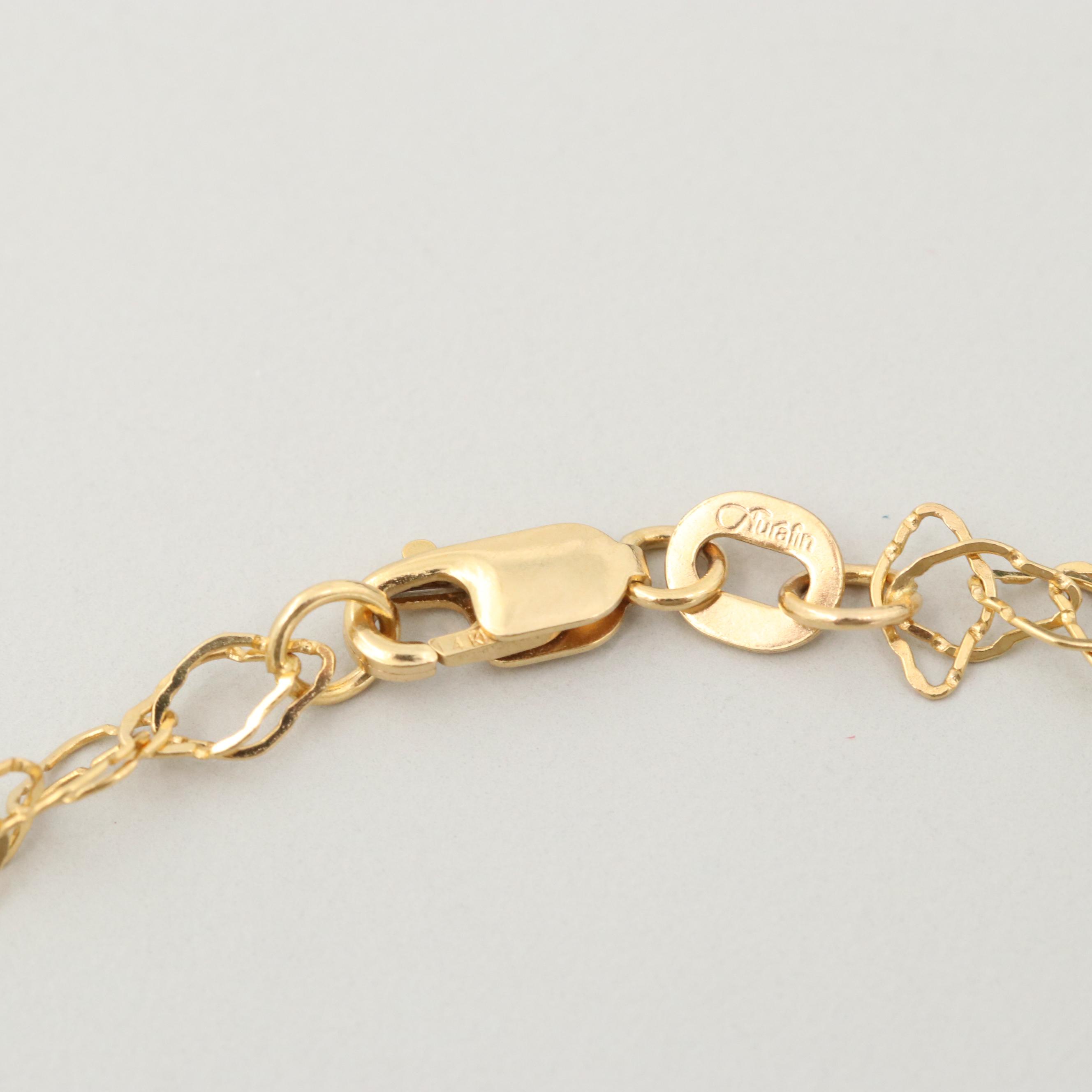 14K Yellow Gold Fancy Link Bracelet