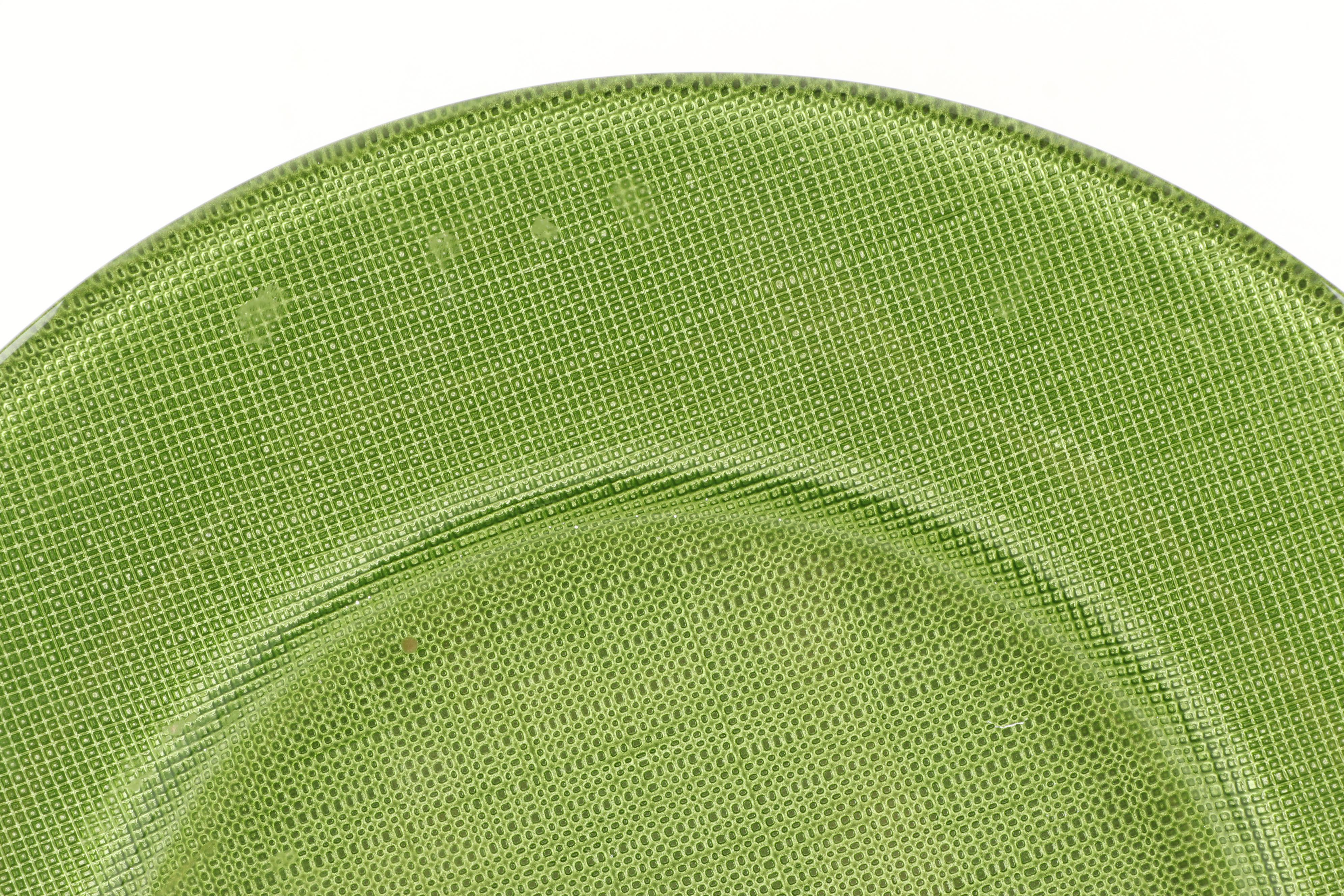 Green Glass Charger Plates