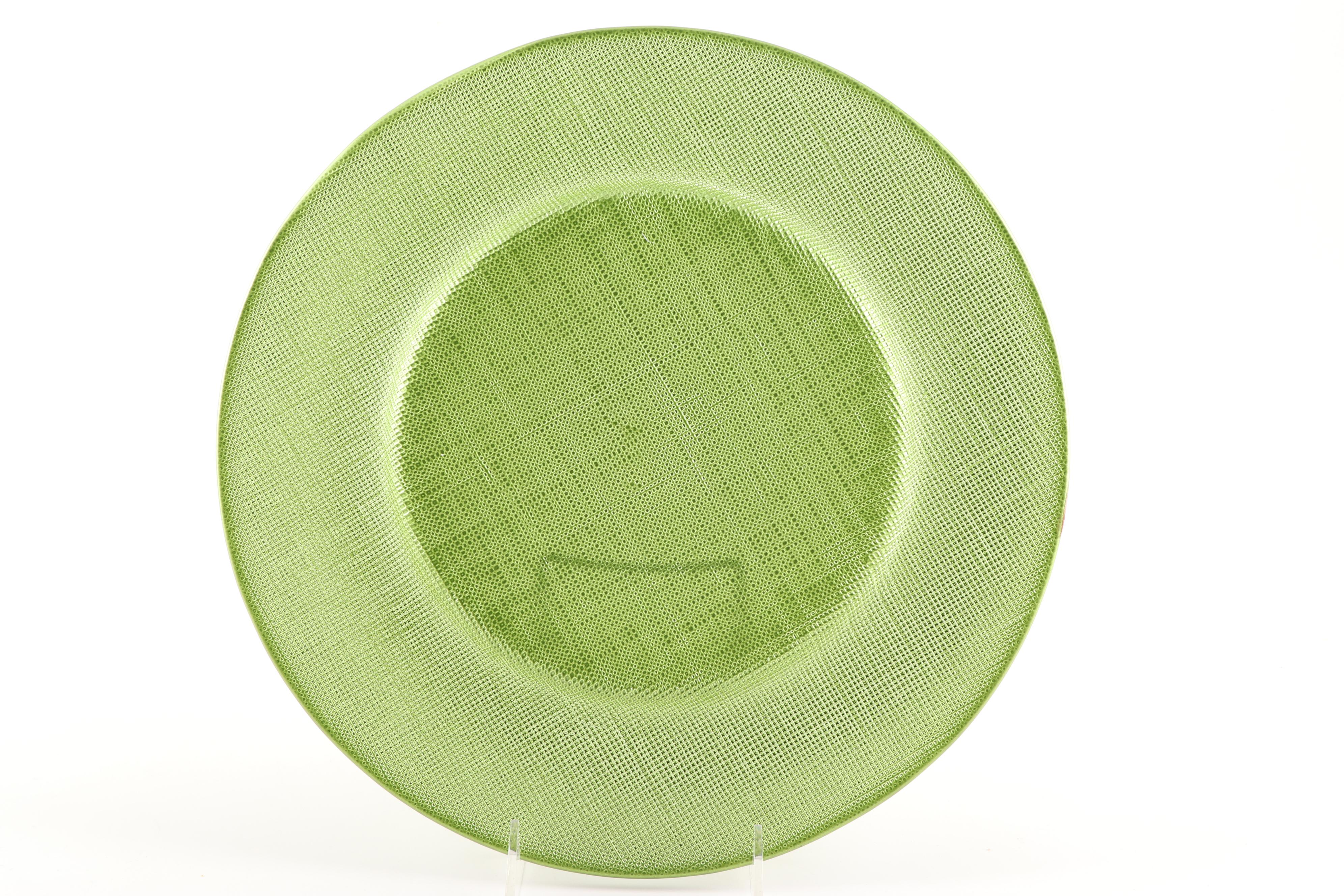 Green Glass Charger Plates