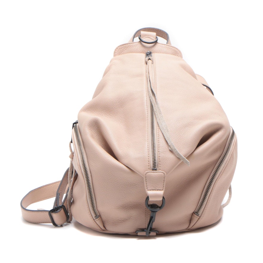 Rebecca Minkoff Blush Pink Pebbled Leather Backpack Purse