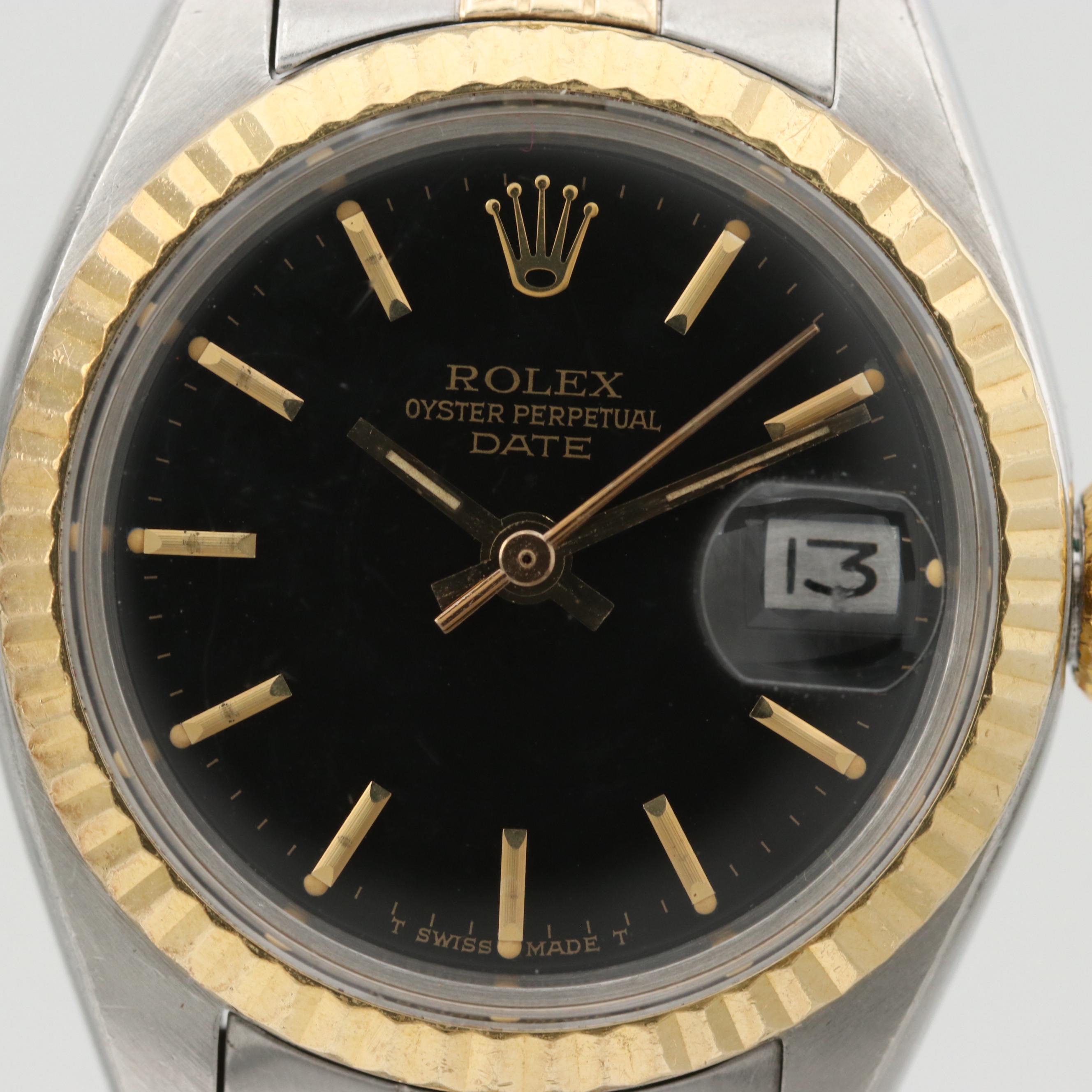 Vintage Rolex Datejust 14K Gold And Stainless Steel Automatic Watch, 1978