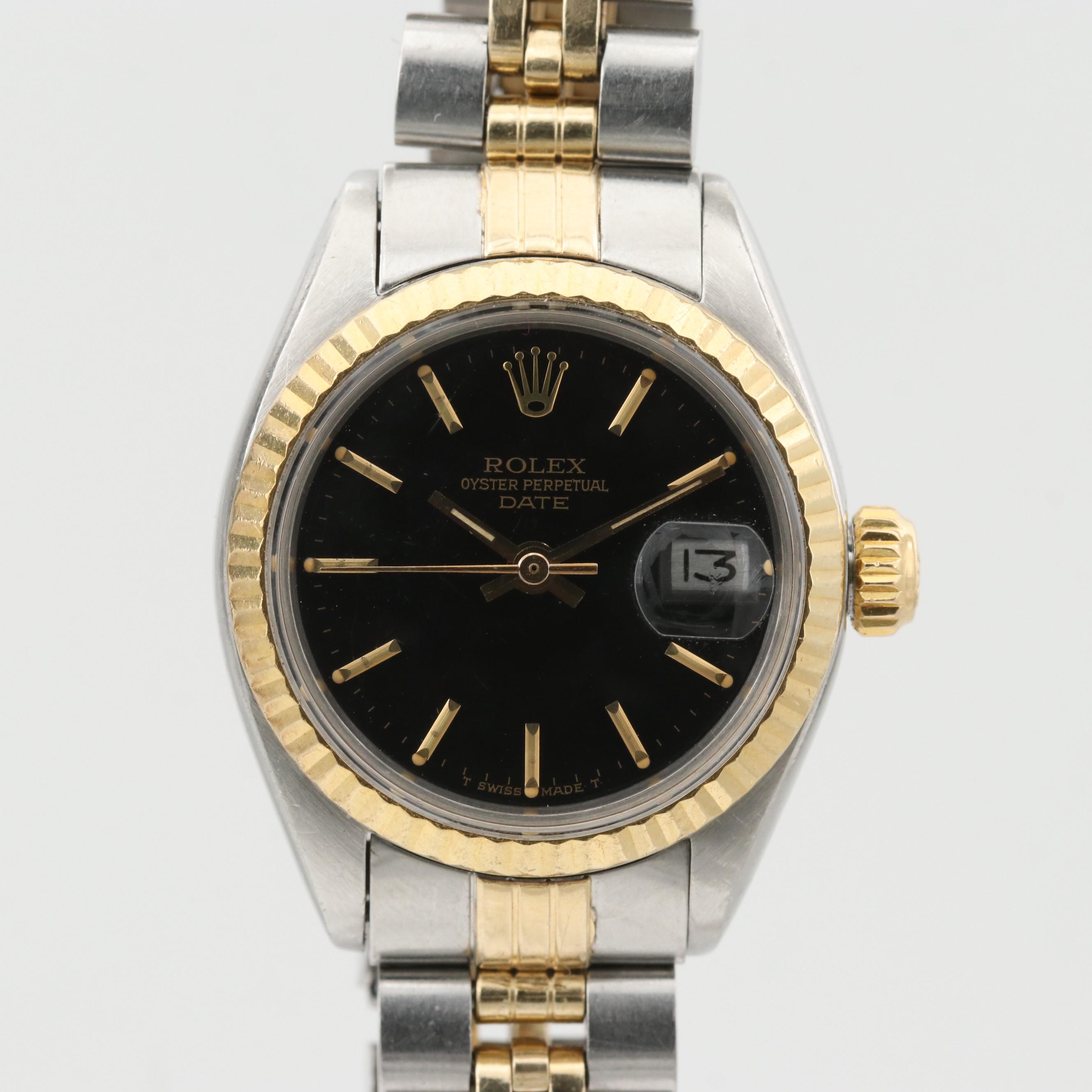 Vintage Rolex Datejust 14K Gold And Stainless Steel Automatic Watch, 1978