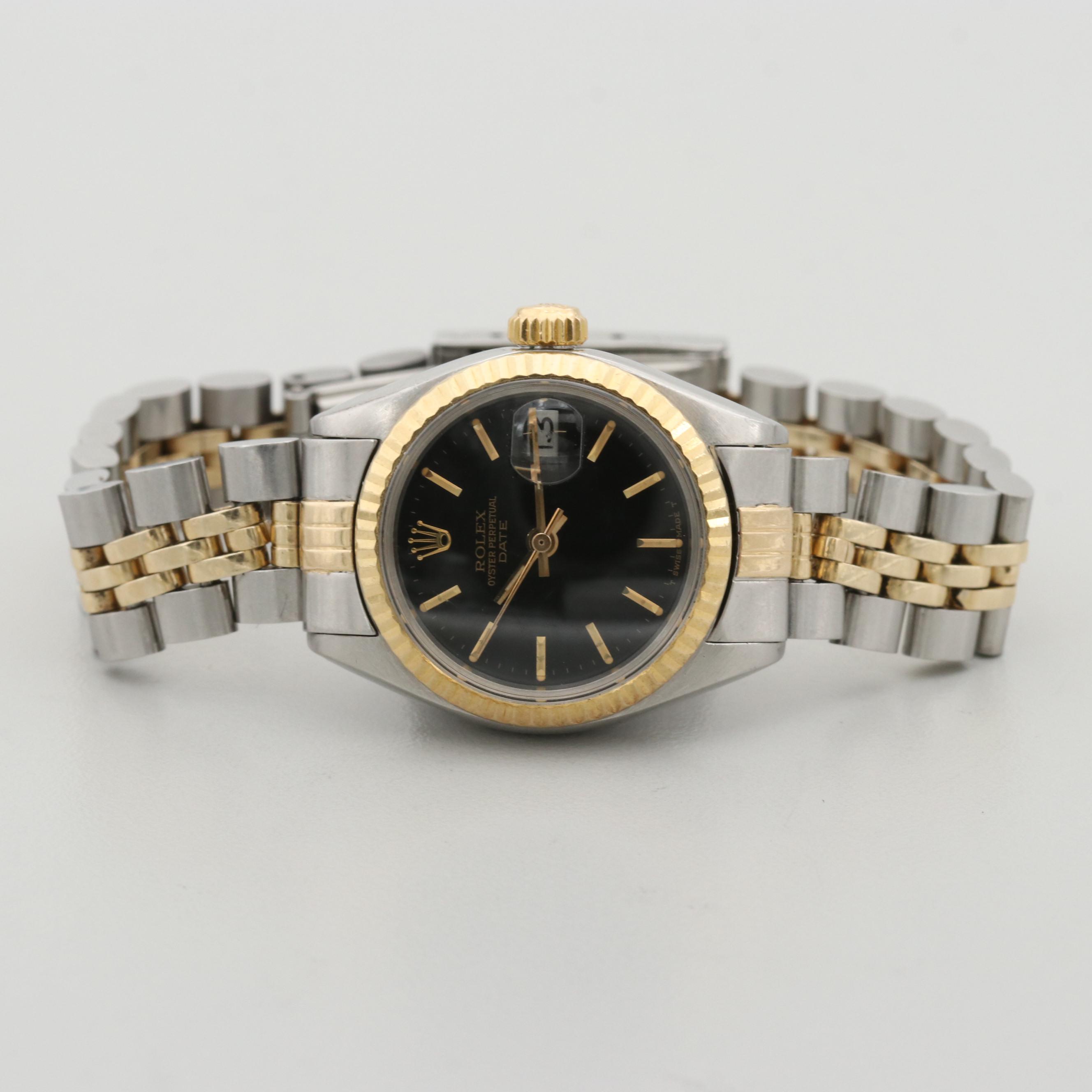 Vintage Rolex Datejust 14K Gold And Stainless Steel Automatic Watch, 1978