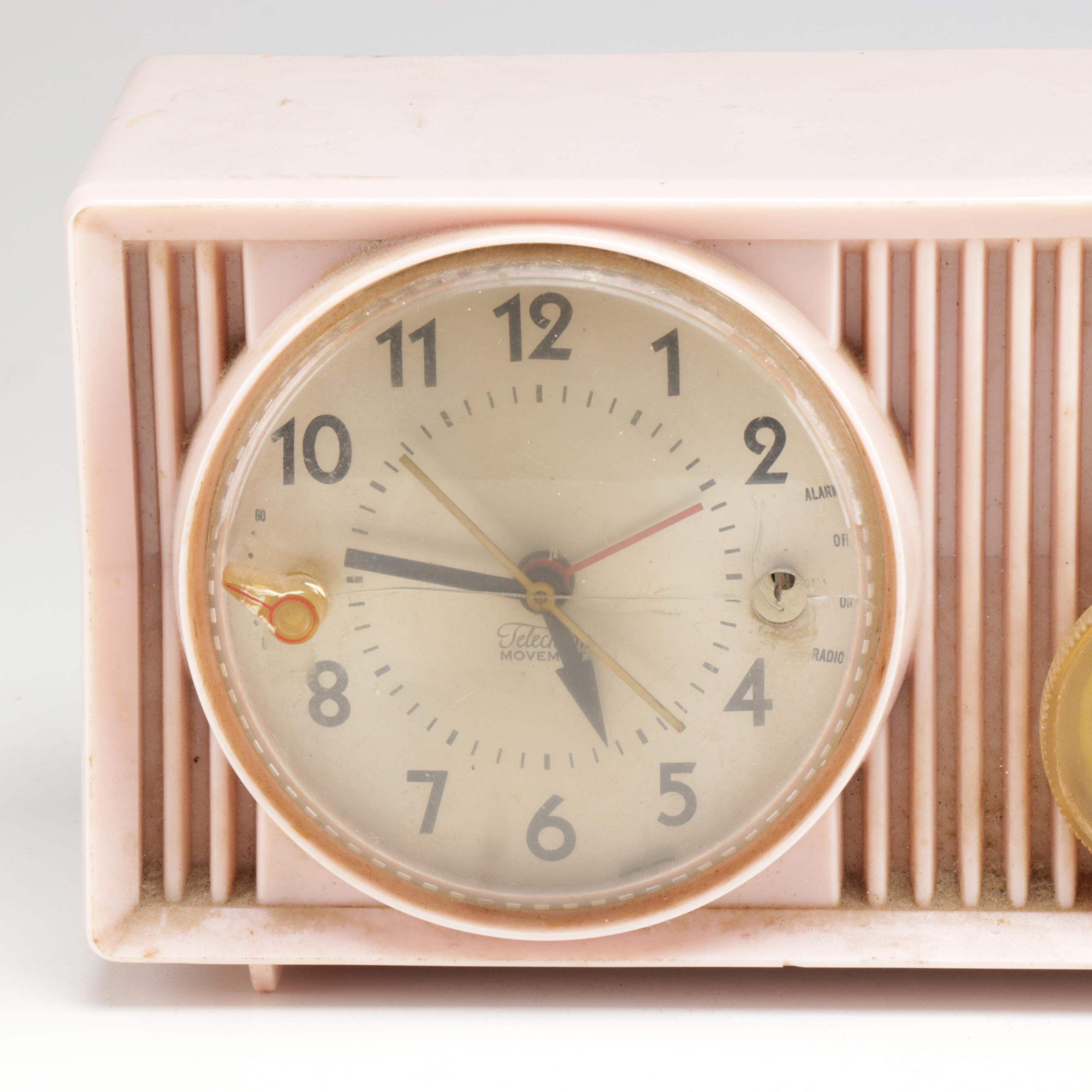 Motorola 57CS Pink Clock Tube Radio, Mid-Century