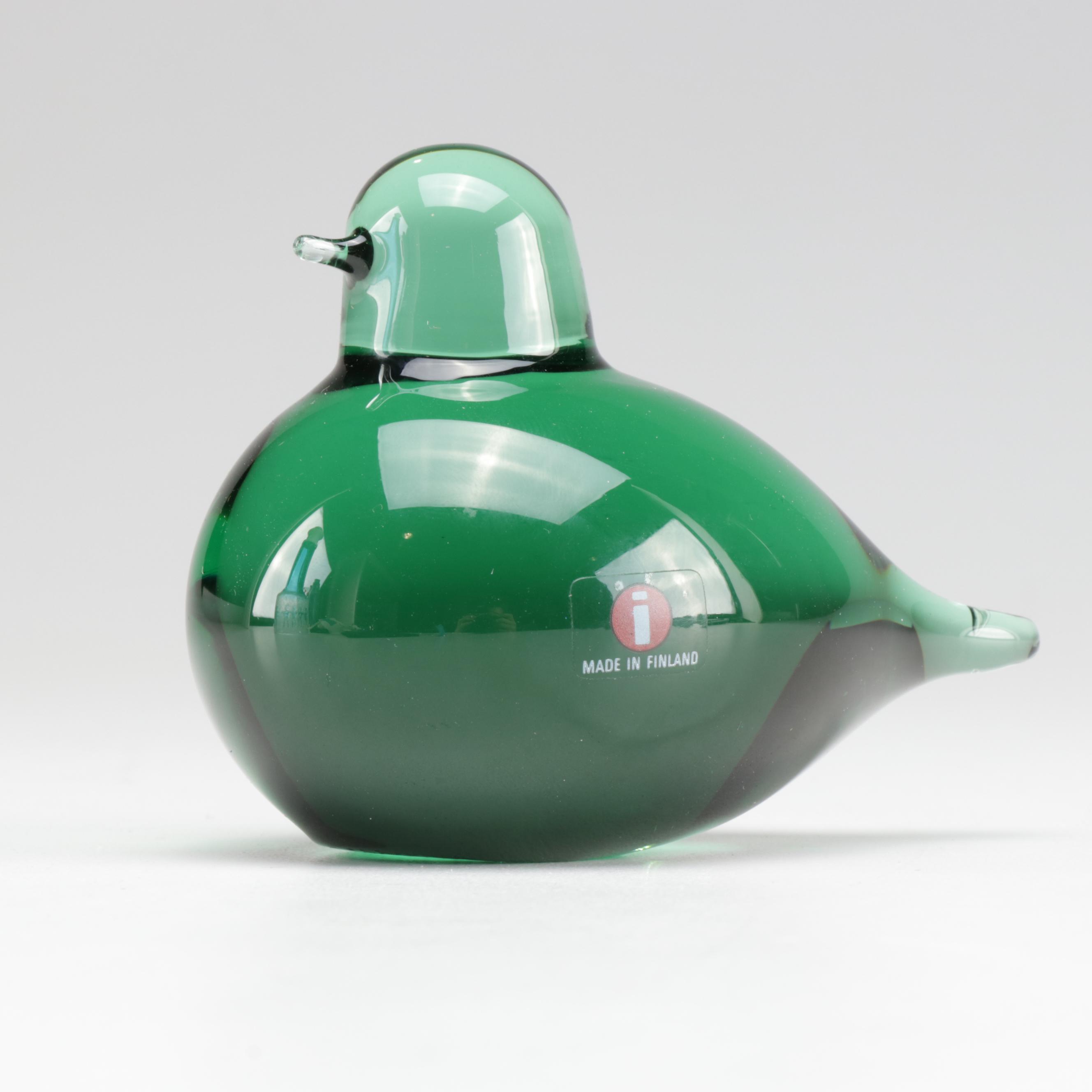 Finnish Modern Oiva Toikka Nuutajärvi Bird Figural Art Glass Sculpture