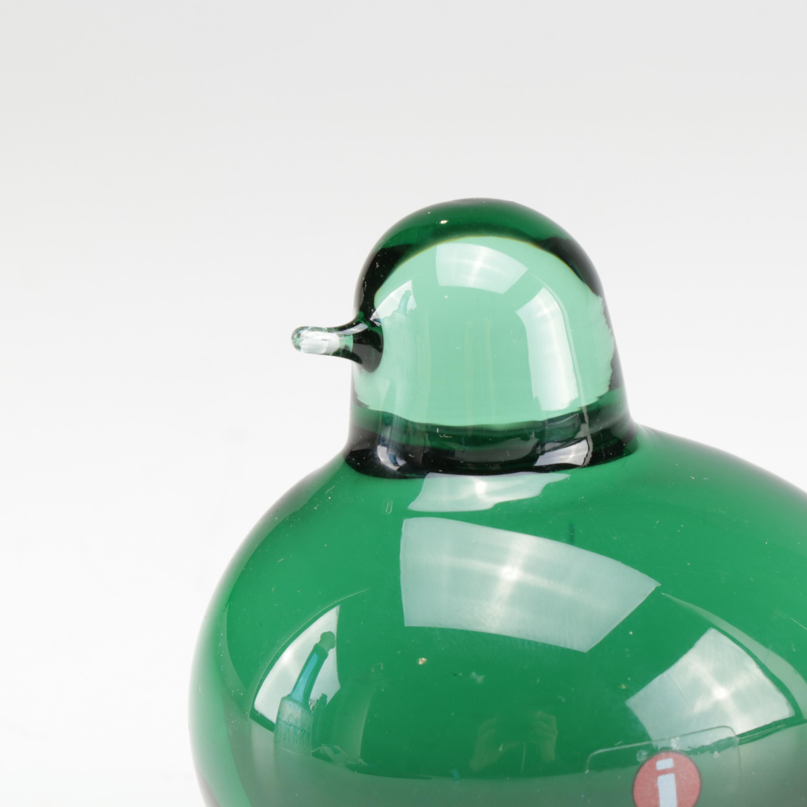 Finnish Modern Oiva Toikka Nuutajärvi Bird Figural Art Glass Sculpture