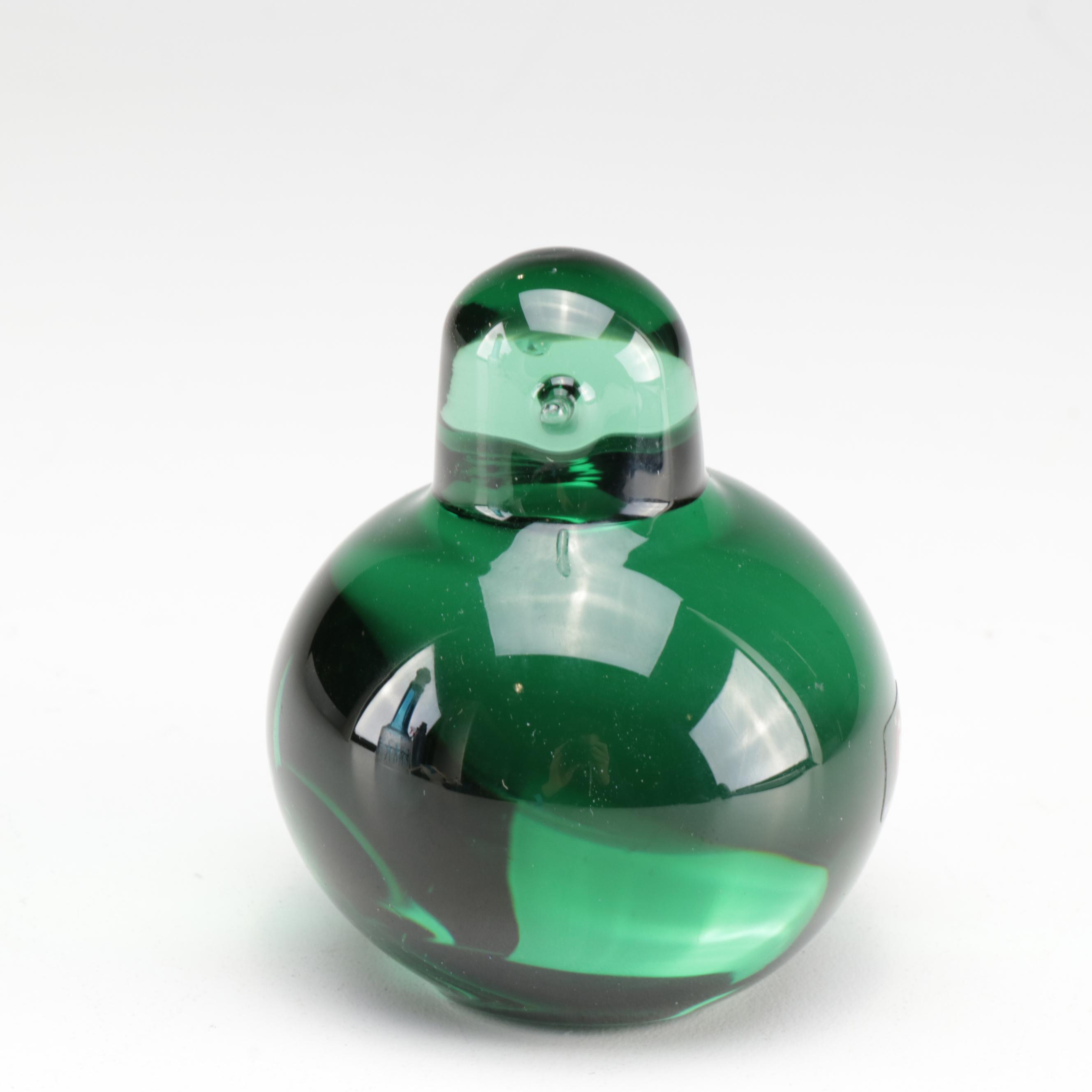 Finnish Modern Oiva Toikka Nuutajärvi Bird Figural Art Glass Sculpture