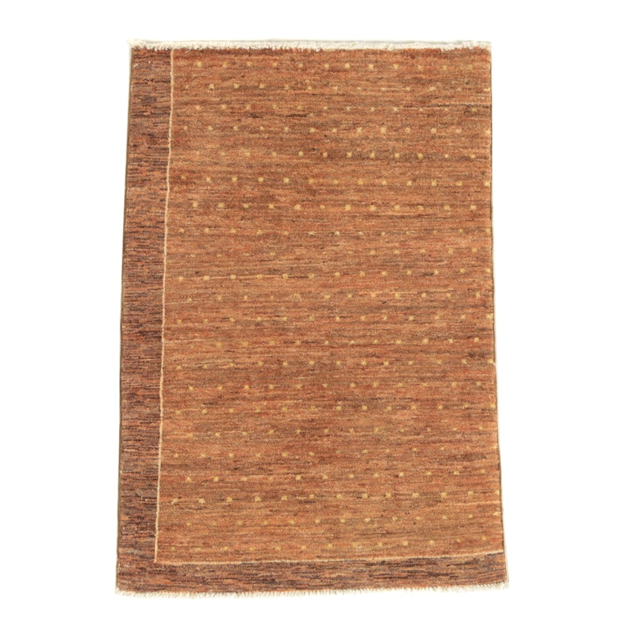 Hand-Knotted Afghani Gabbeh Wool Rug