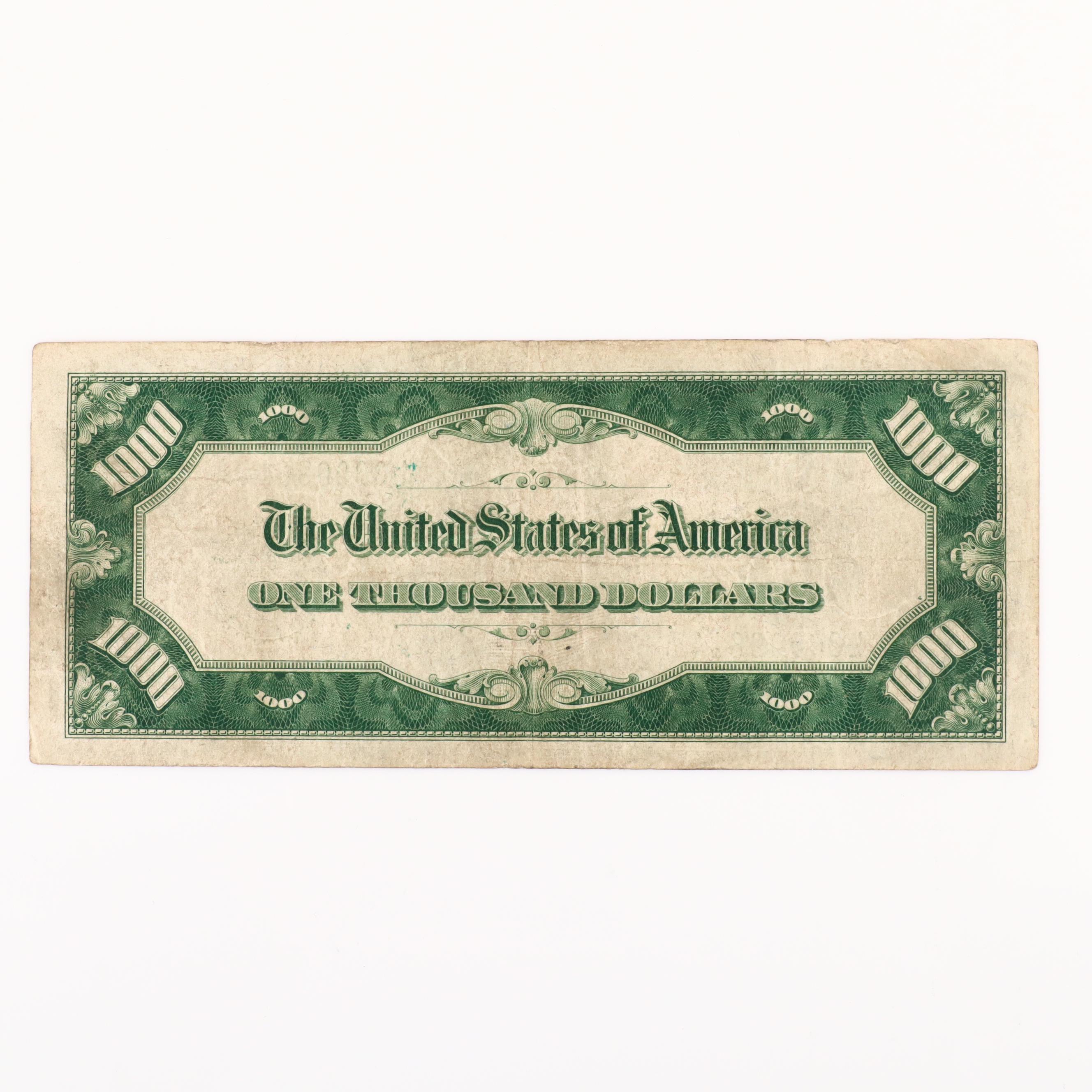 Series of 1928 U.S. $1000 Federal Reserve Note