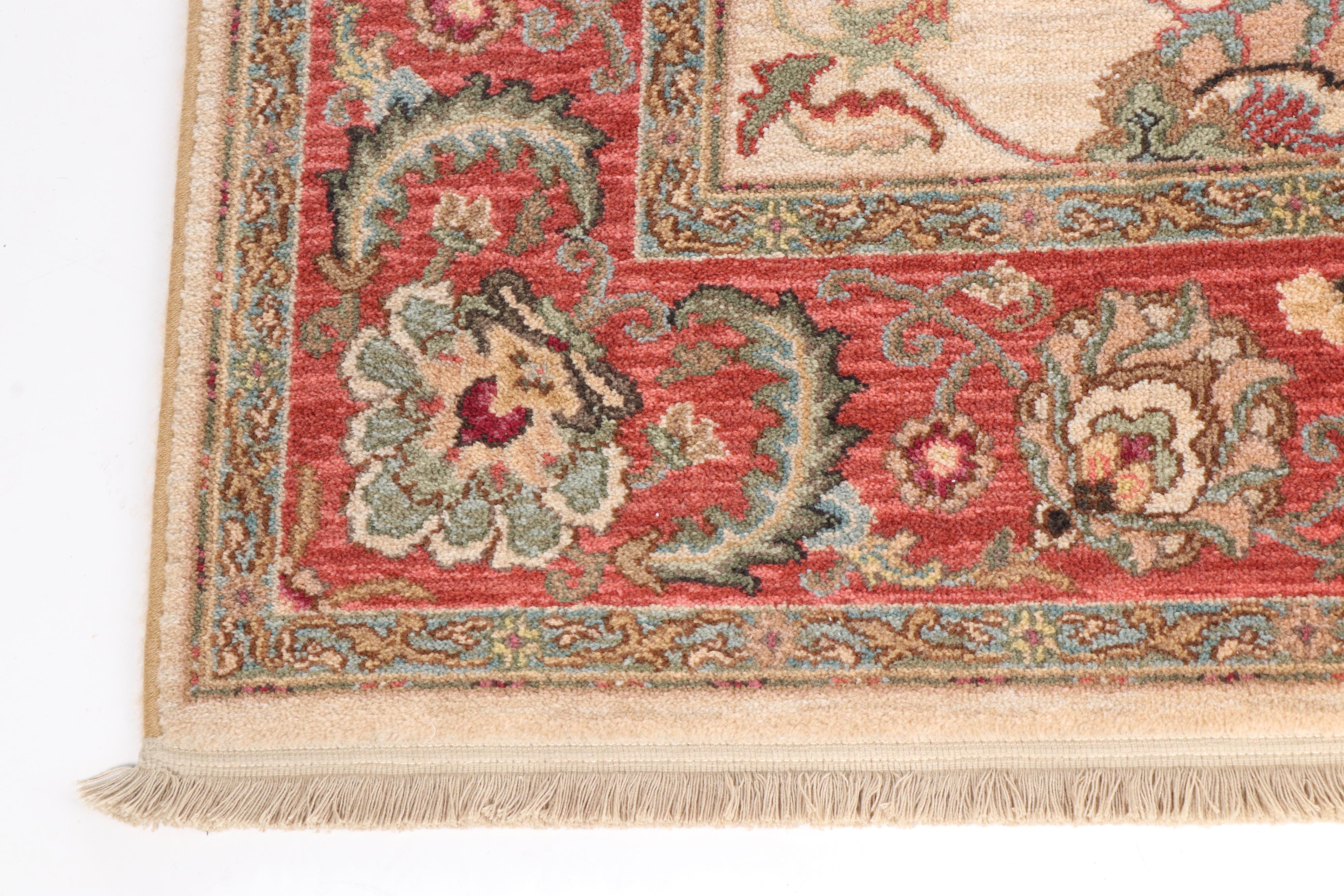 Machine Made Karastan Ashara "Agra Ivory" Wool Rug