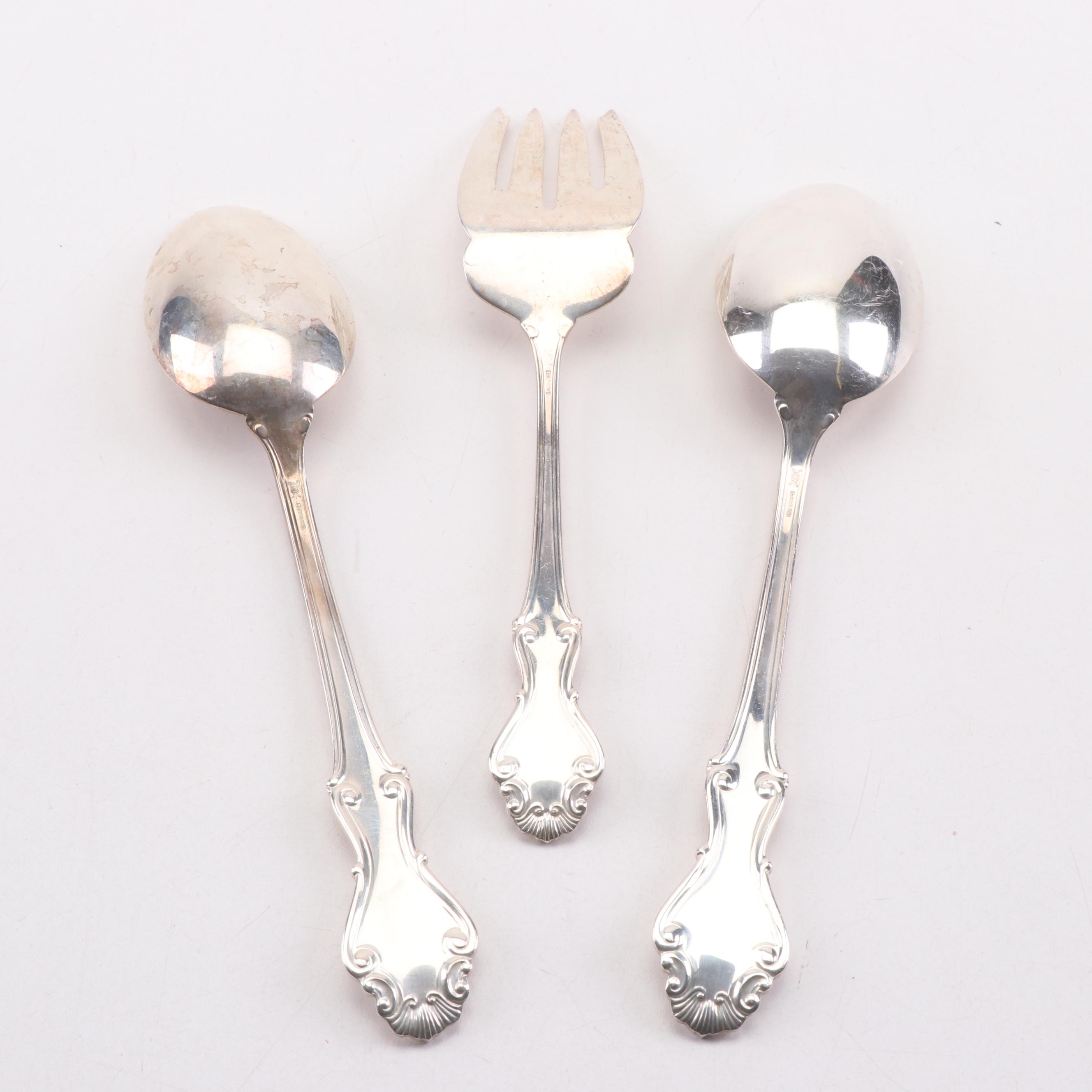 Frank M. Whiting "Georgian Shell" Sterling Silver Flatware Service for Twelve