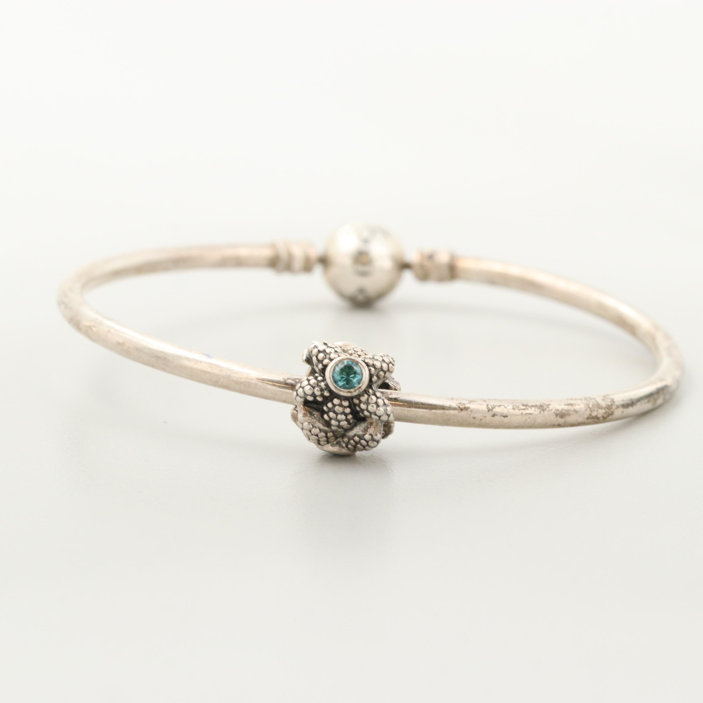 Pandora Sterling Silver Synthetic Spinel Bracelet