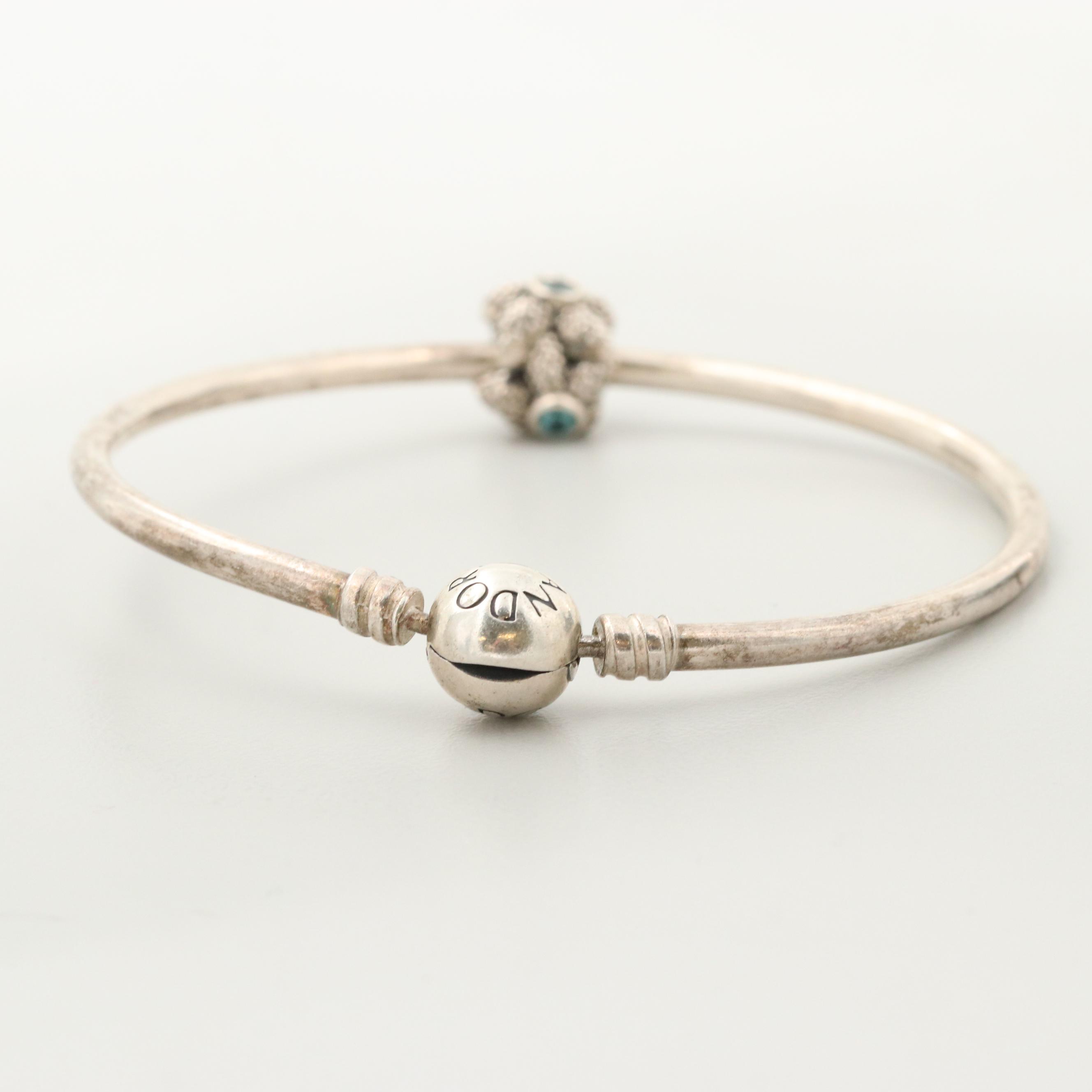 Pandora Sterling Silver Synthetic Spinel Bracelet