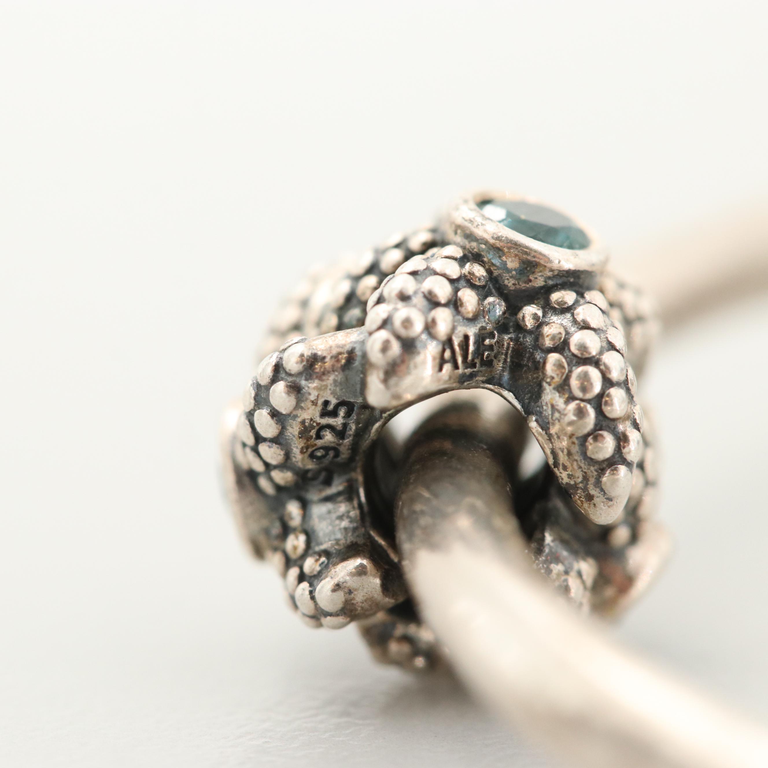 Pandora Sterling Silver Synthetic Spinel Bracelet