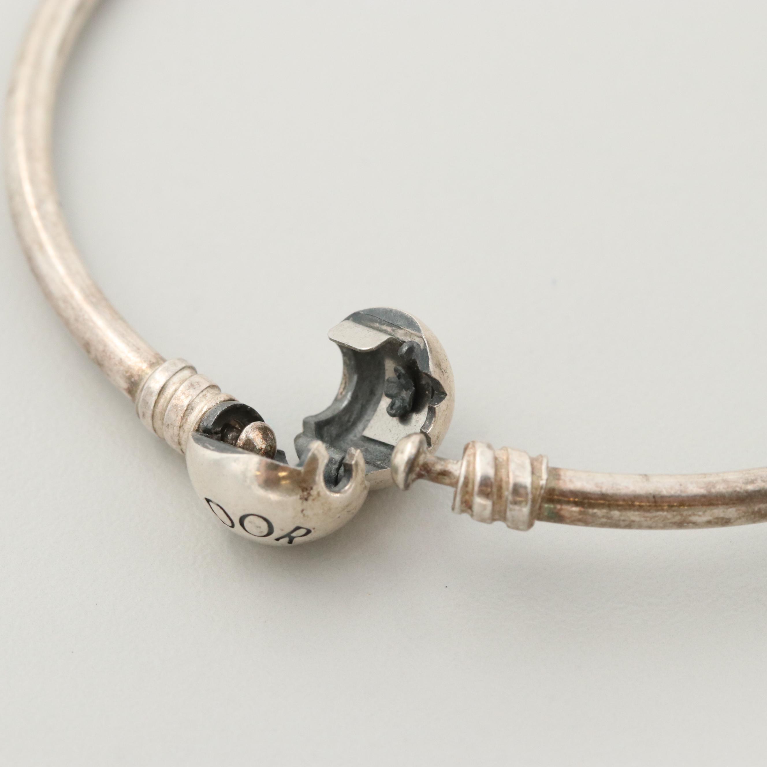 Pandora Sterling Silver Synthetic Spinel Bracelet