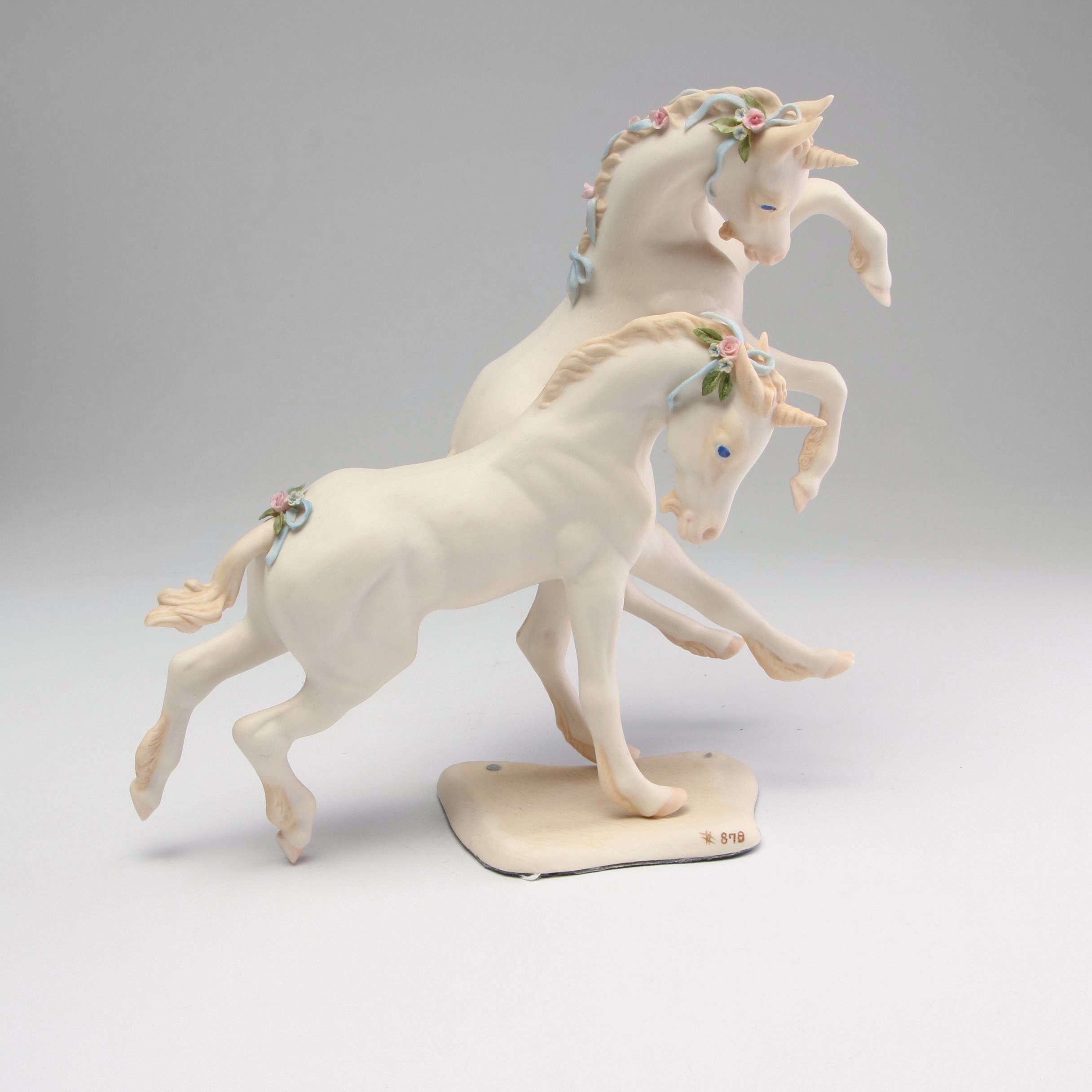 Cybis "Frolic & Gambol" Porcelain Unicorn Figurines