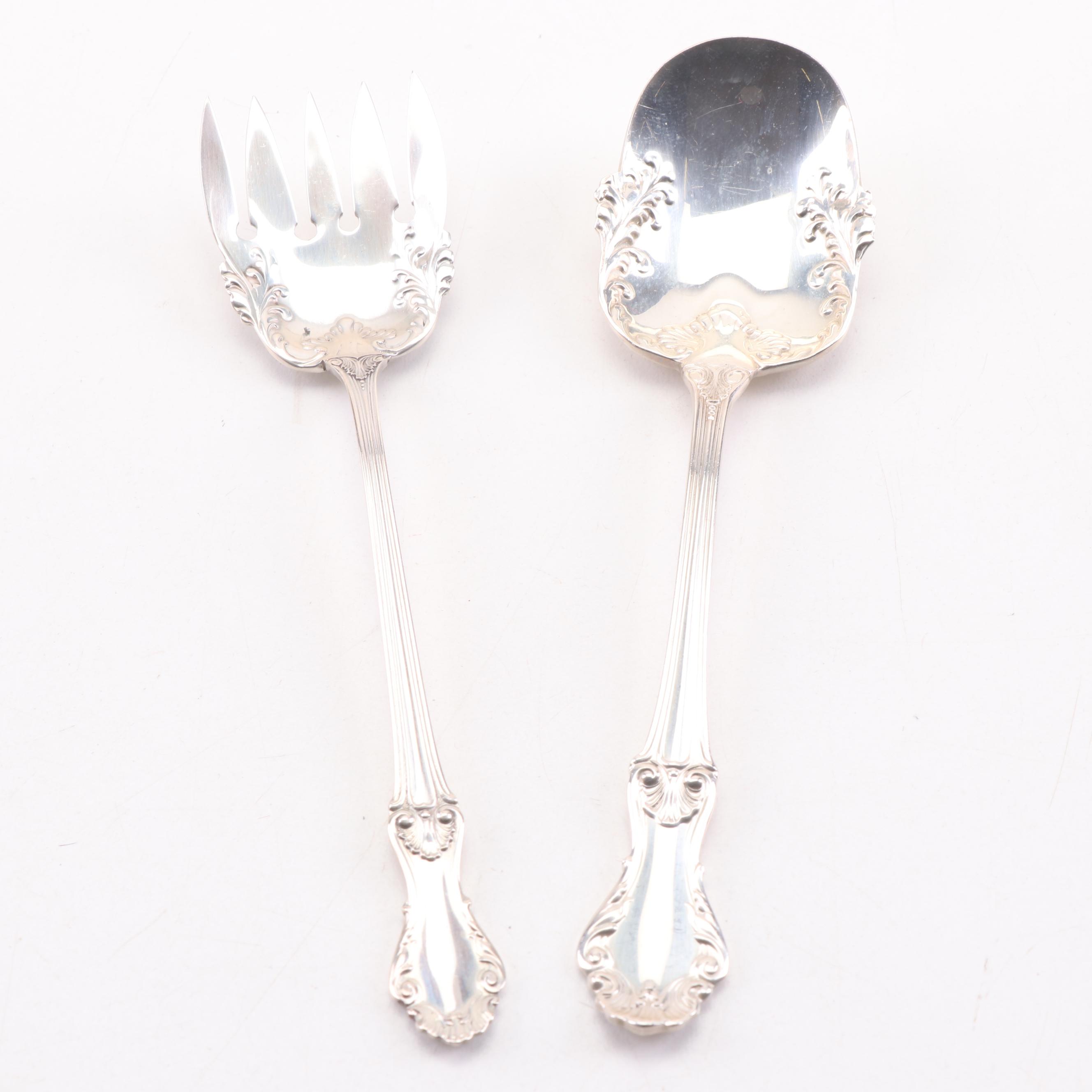 Frank M. Whiting "Georgian Shell" Sterling Silver Flatware Service for Twelve