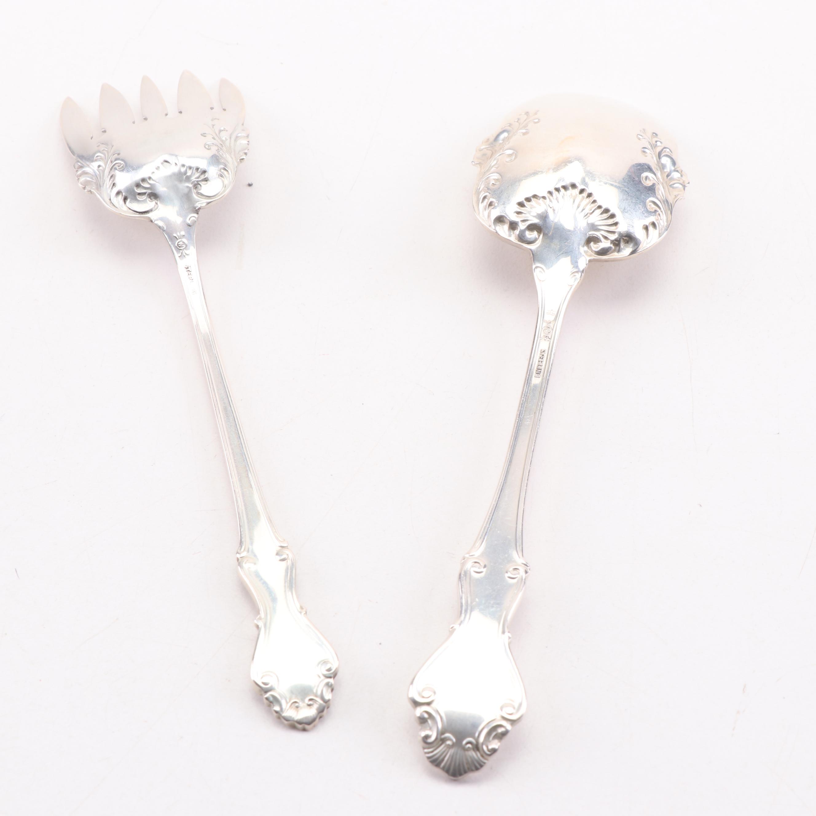 Frank M. Whiting "Georgian Shell" Sterling Silver Flatware Service for Twelve