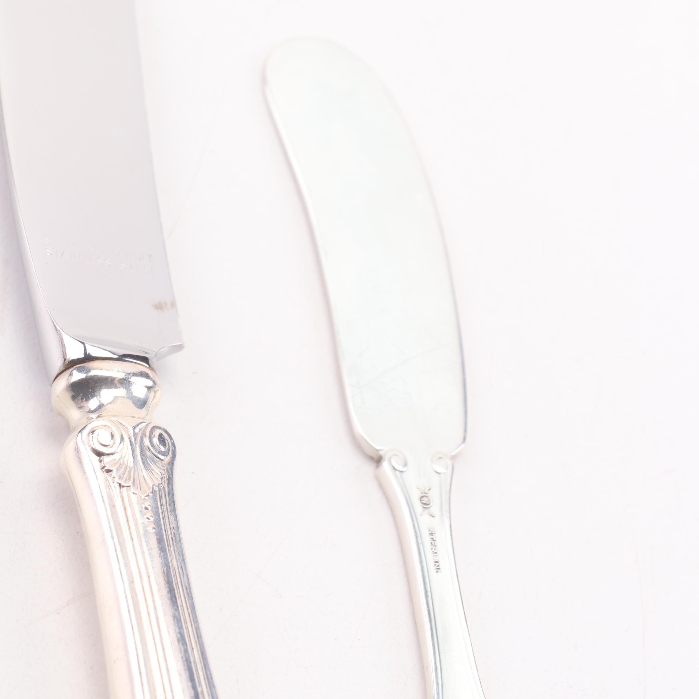 Frank M. Whiting "Georgian Shell" Sterling Silver Flatware Service for Twelve