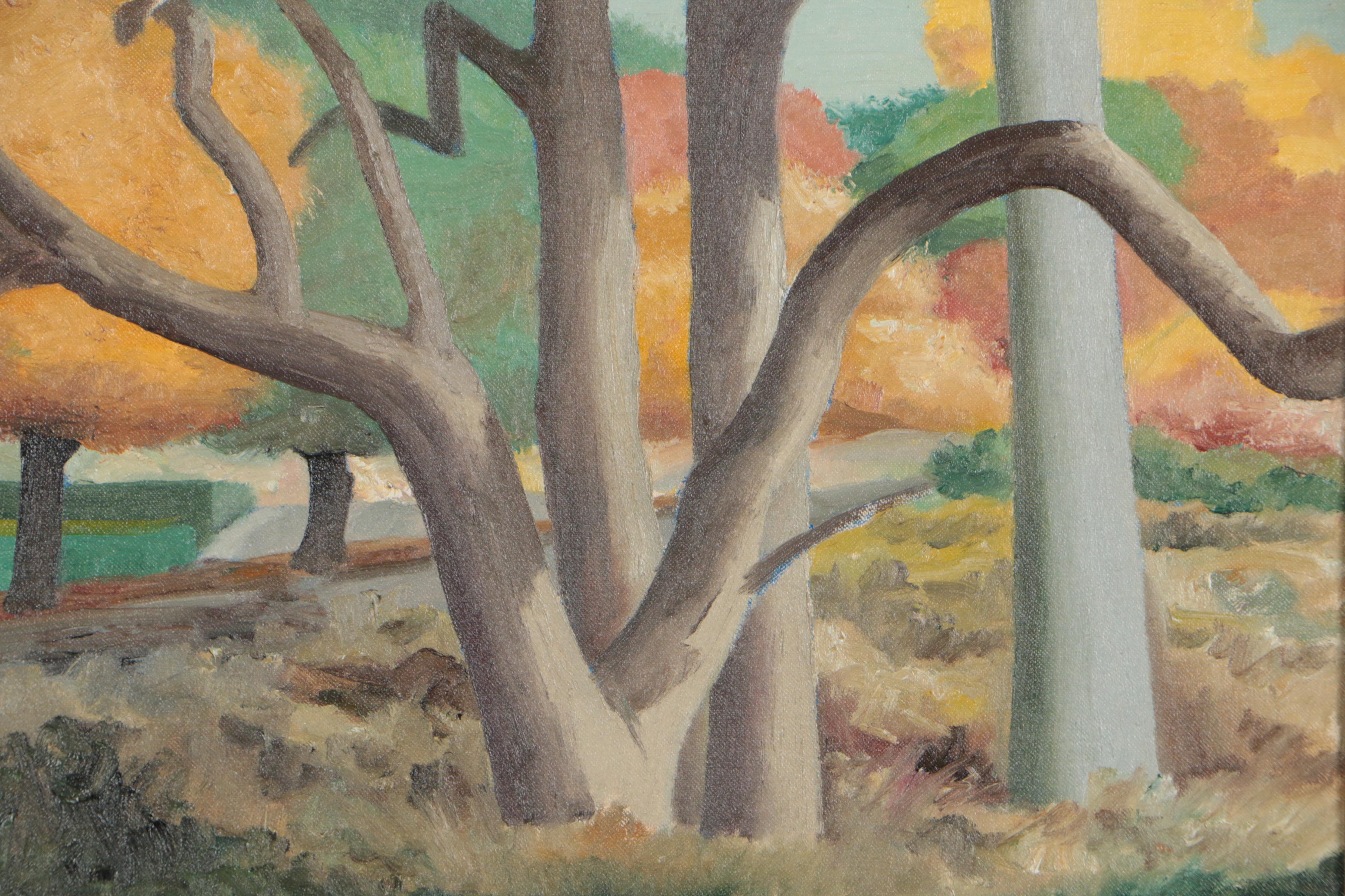 Florence B. Smithburn Oil Painting "Climbing Tree"