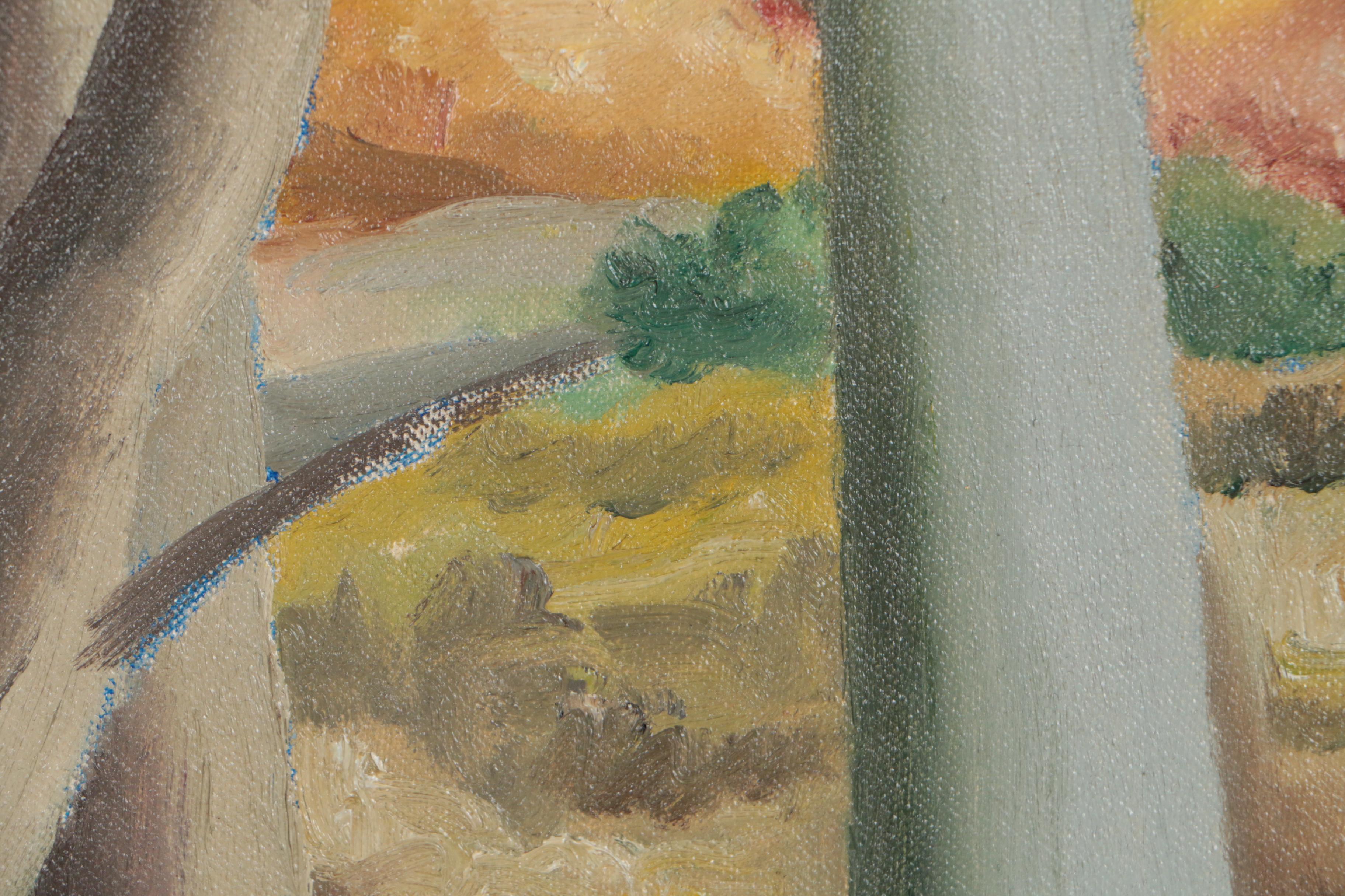 Florence B. Smithburn Oil Painting "Climbing Tree"