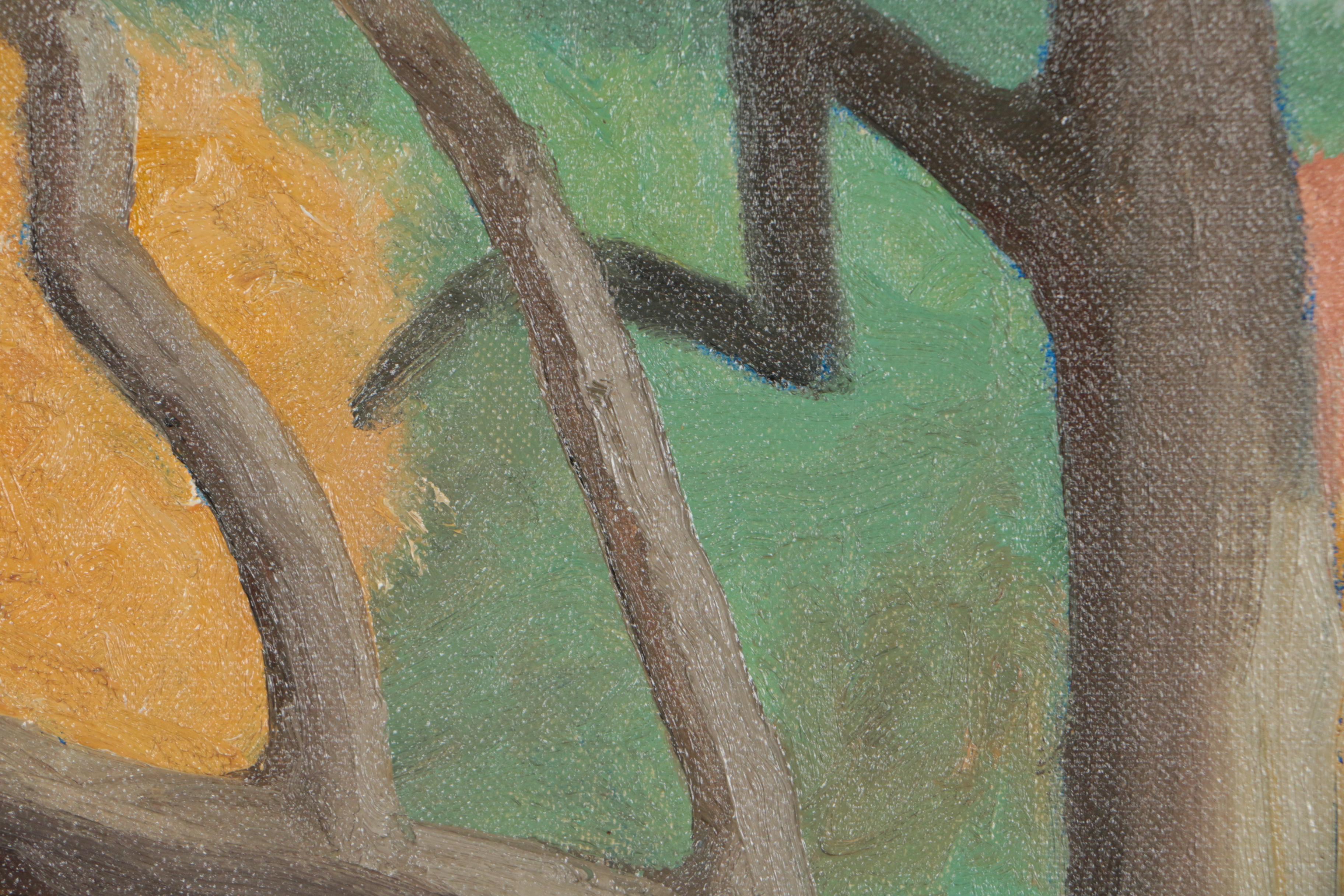 Florence B. Smithburn Oil Painting "Climbing Tree"