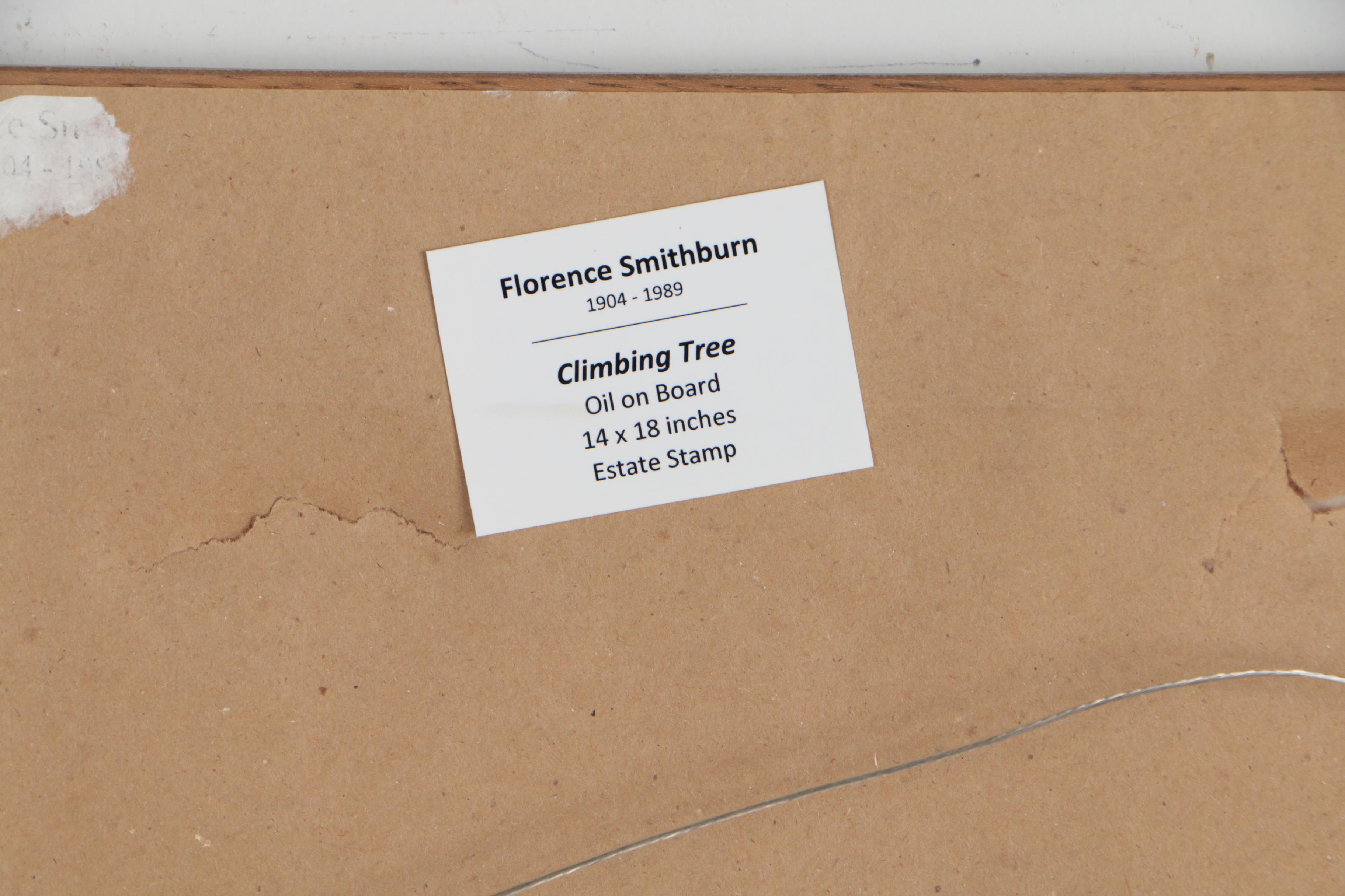 Florence B. Smithburn Oil Painting "Climbing Tree"