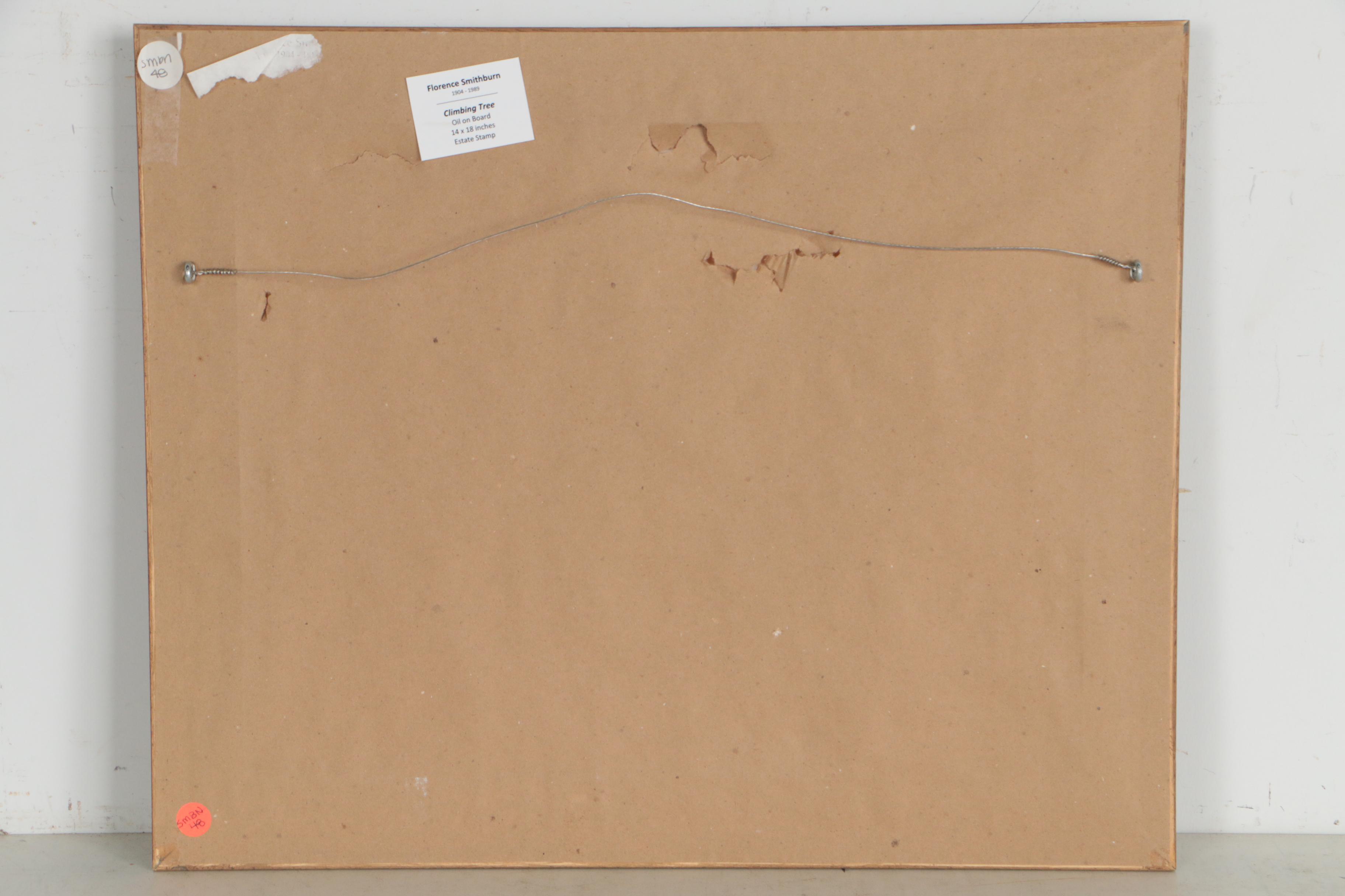 Florence B. Smithburn Oil Painting "Climbing Tree"