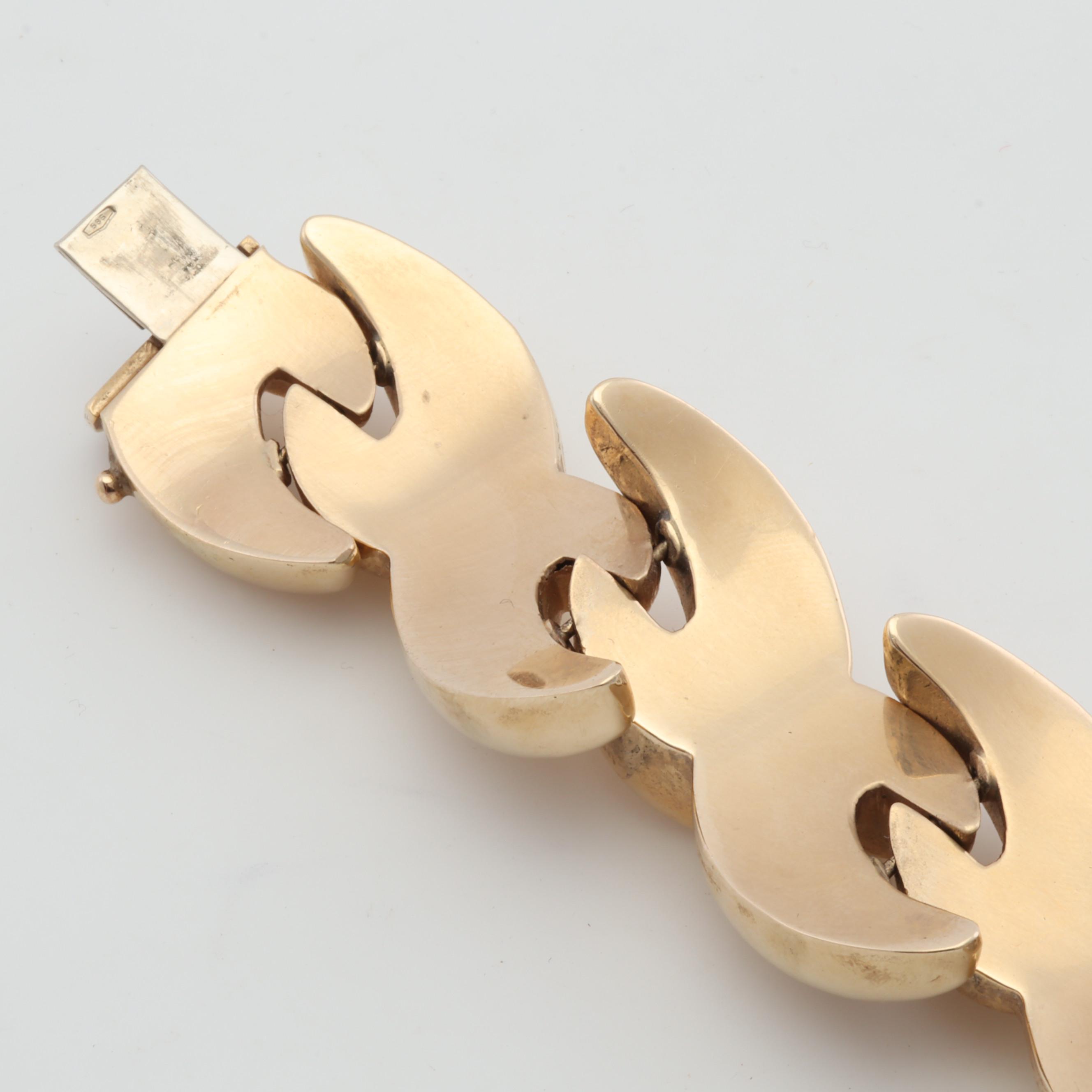 Italian 14K Yellow Gold Criss-Cross Bracelet