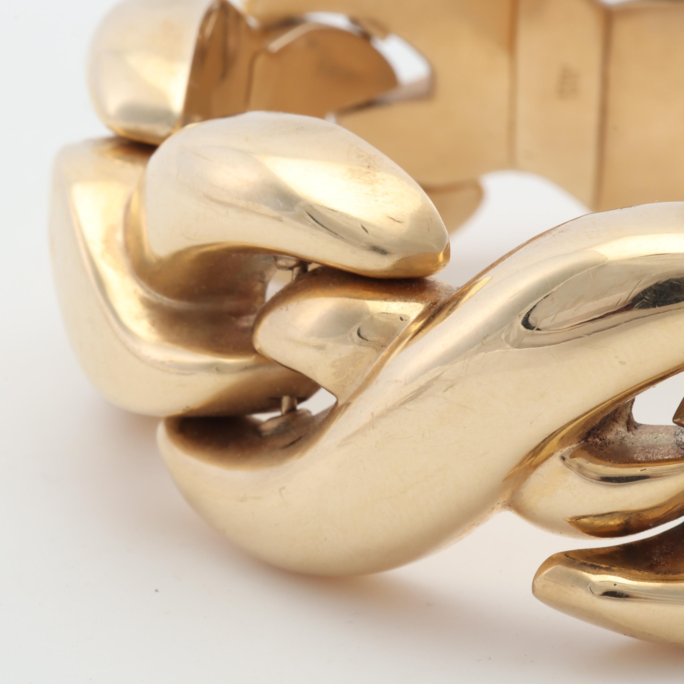 Italian 14K Yellow Gold Criss-Cross Bracelet