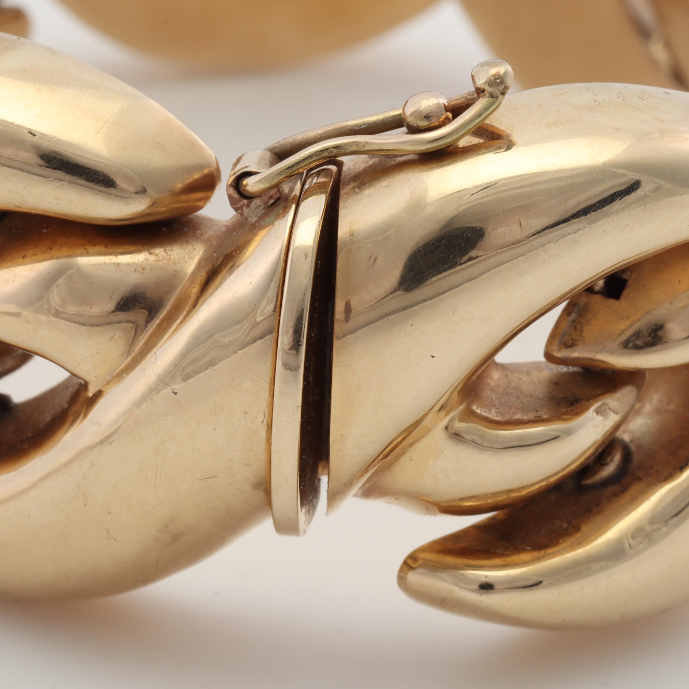 Italian 14K Yellow Gold Criss-Cross Bracelet