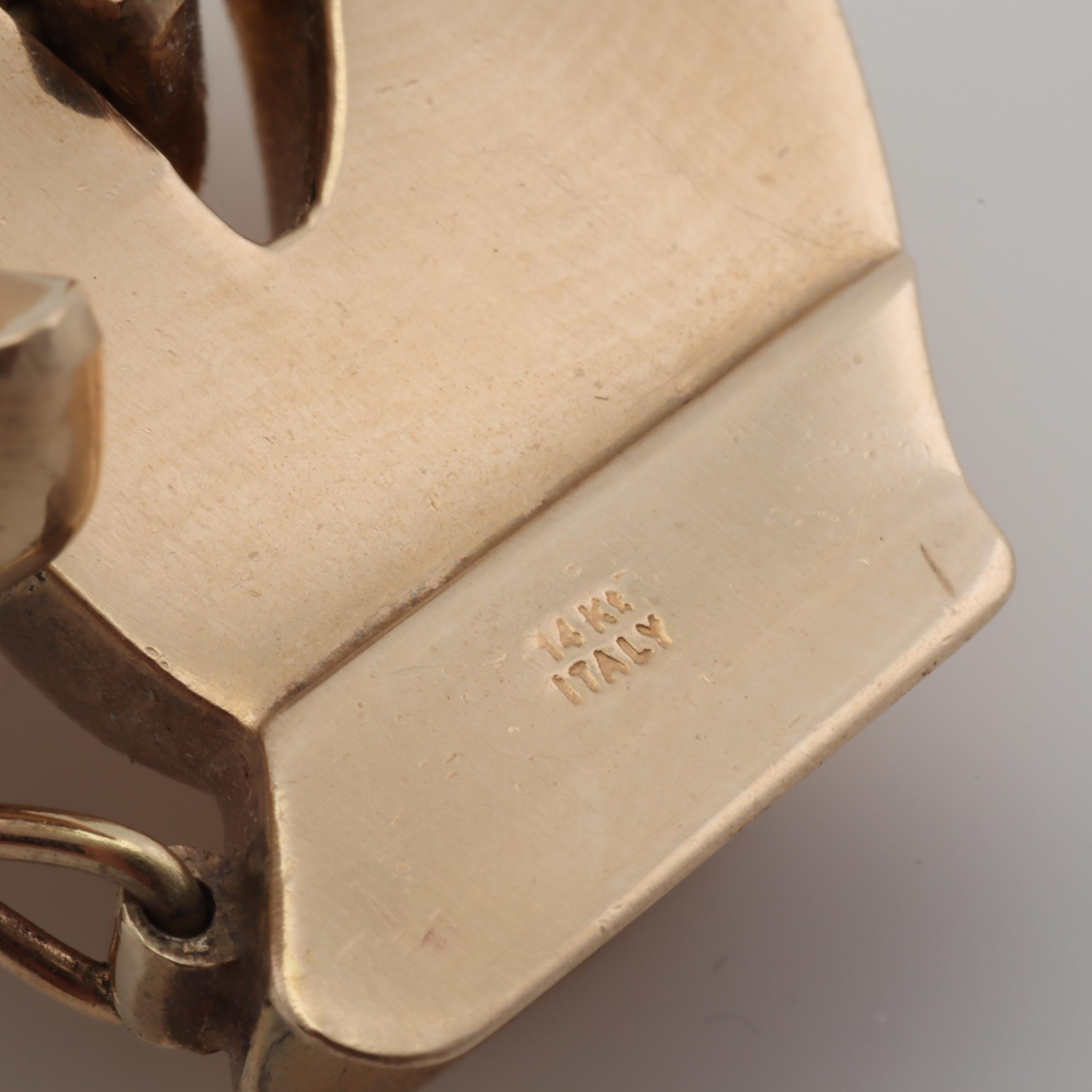 Italian 14K Yellow Gold Criss-Cross Bracelet