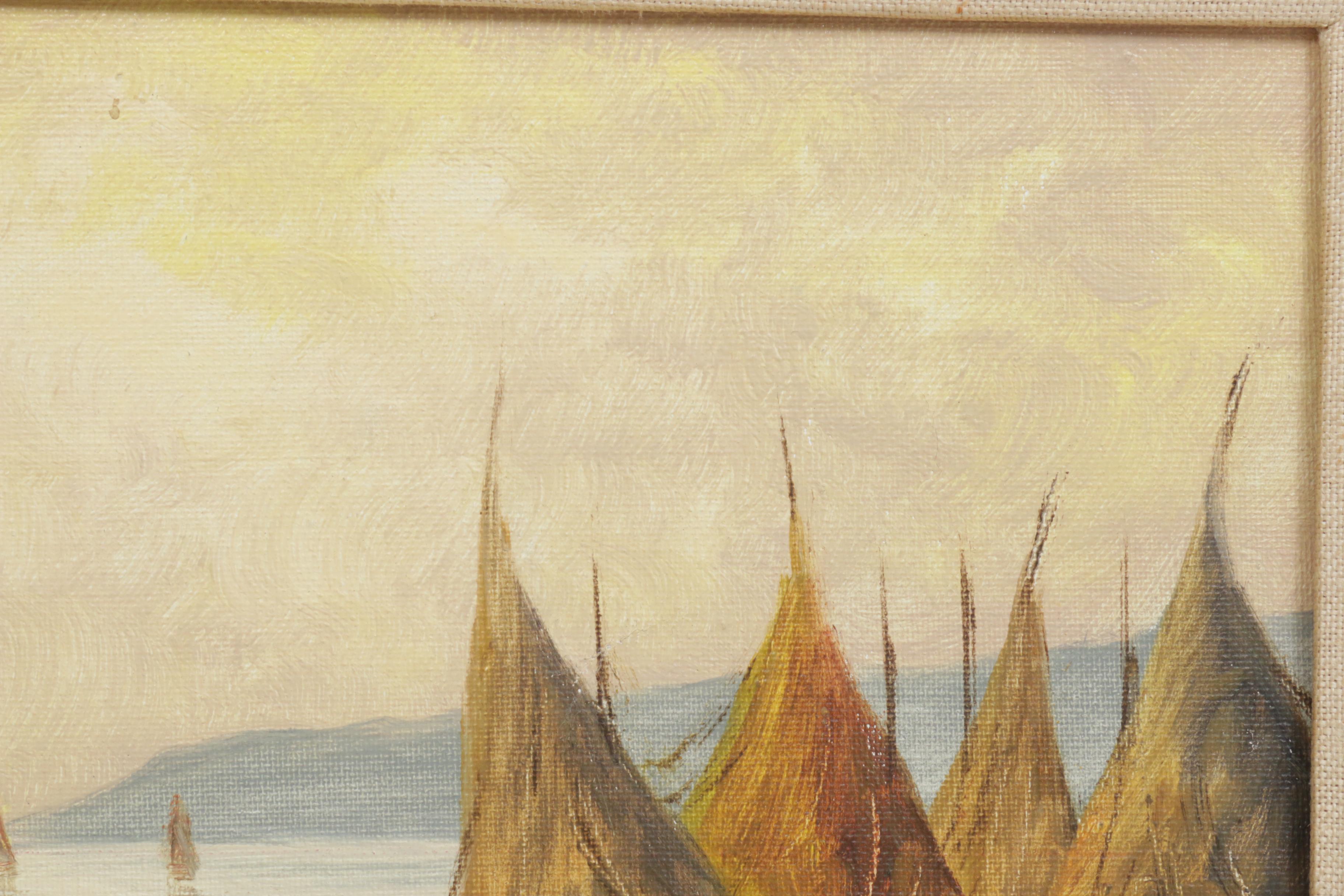 Antonio Cereda Coastal Landscape Oil Painting