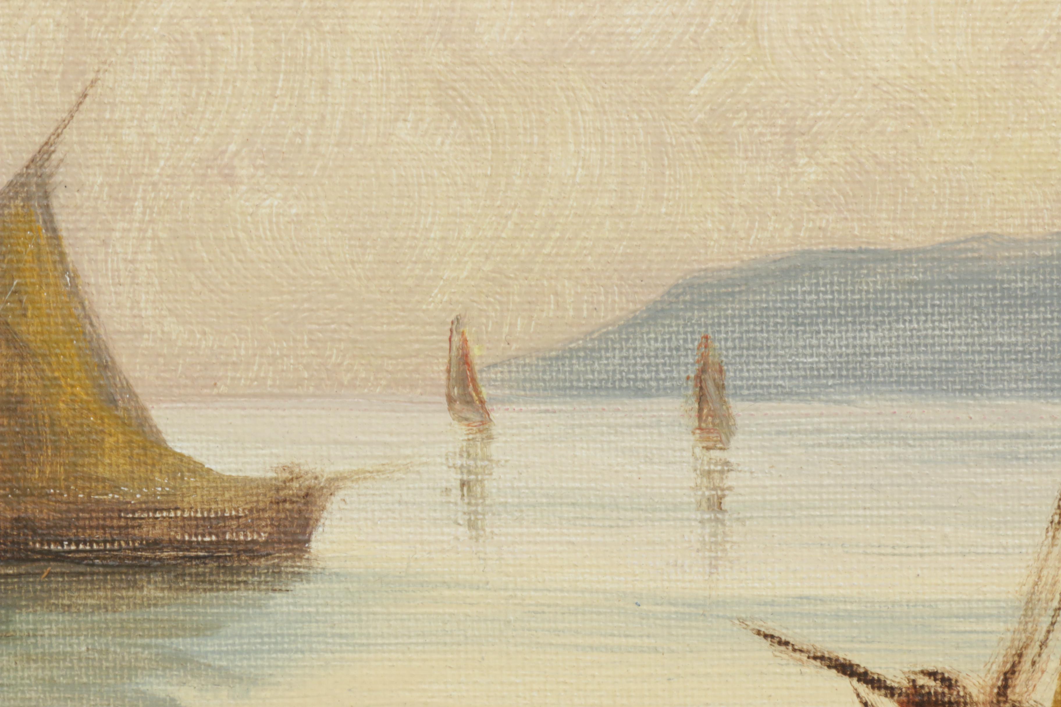 Antonio Cereda Coastal Landscape Oil Painting