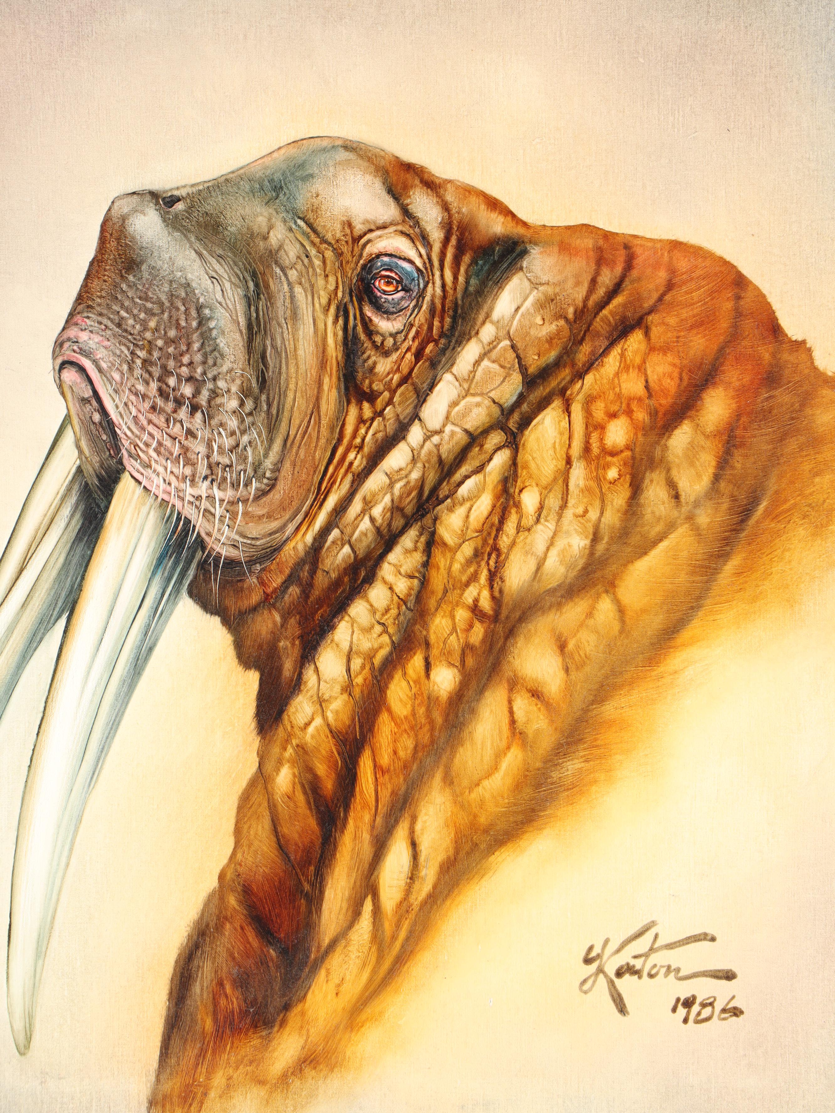 Marty Katon Oil Painting "Walrus", 1986