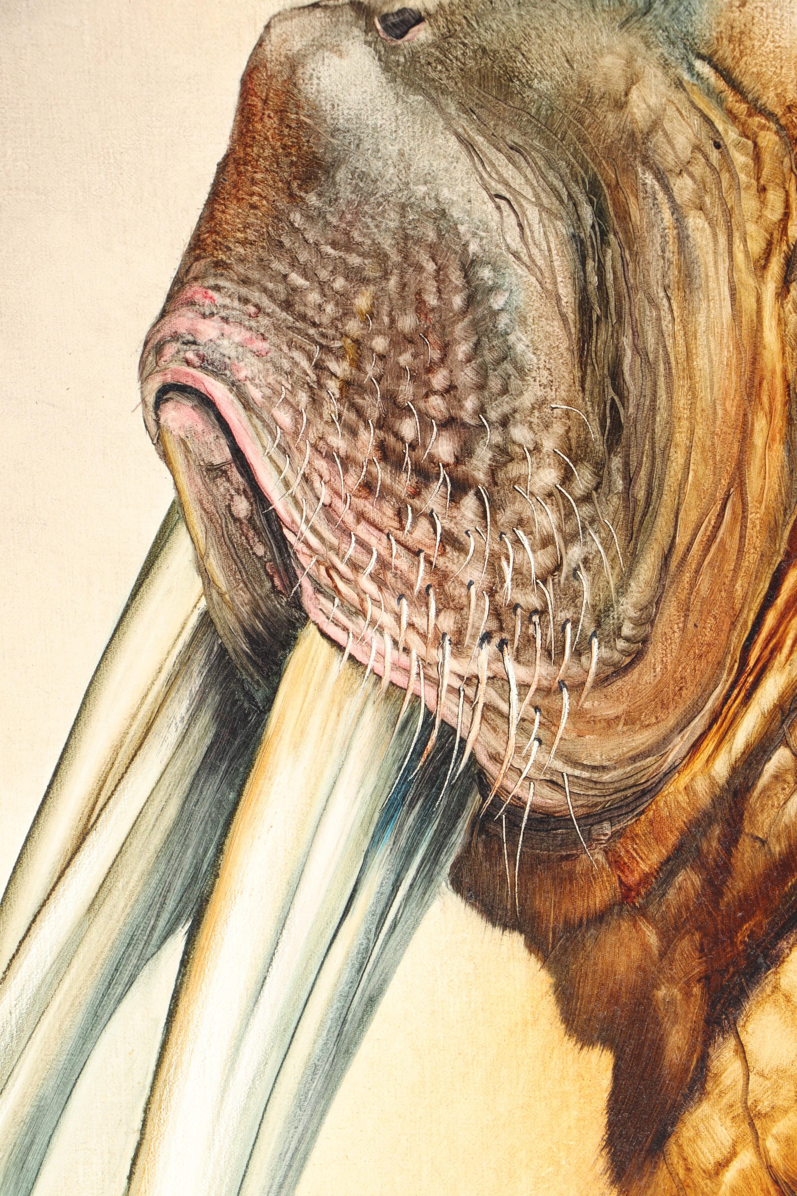 Marty Katon Oil Painting "Walrus", 1986