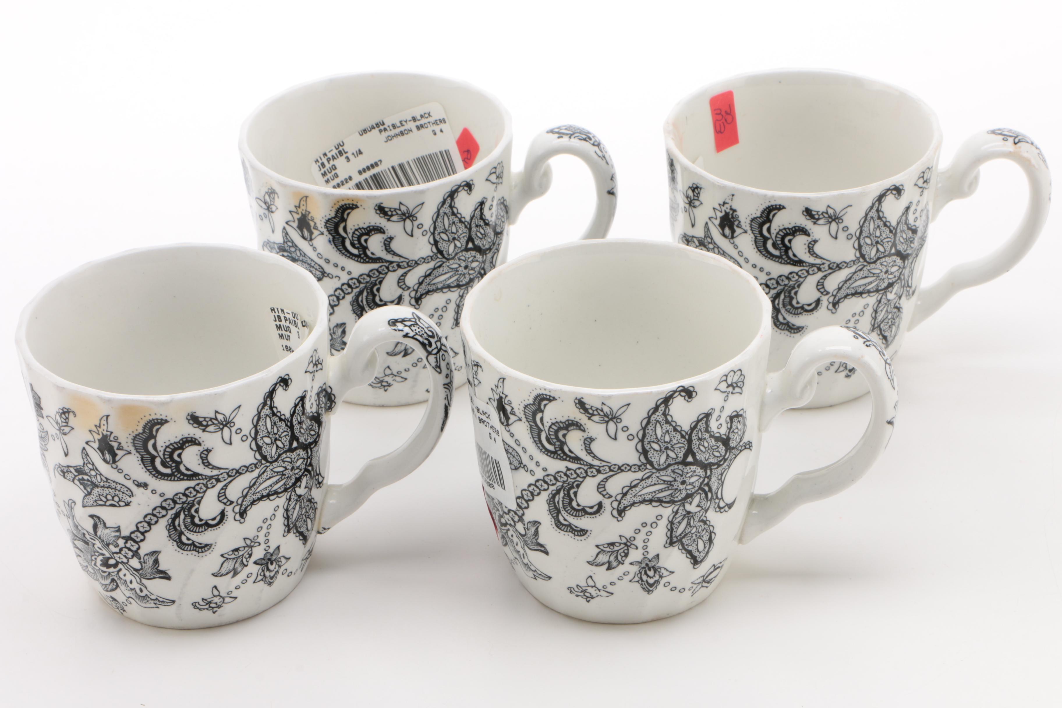 Johnson Brothers "Paisley Black" Ironstone Dinnerware, 1970 - 1974