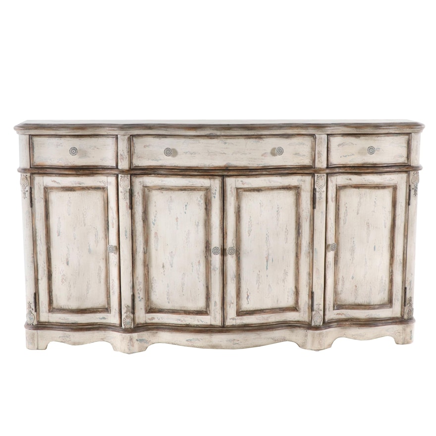 Italianate Style Paint Decorated Credenza, Late 20th Century