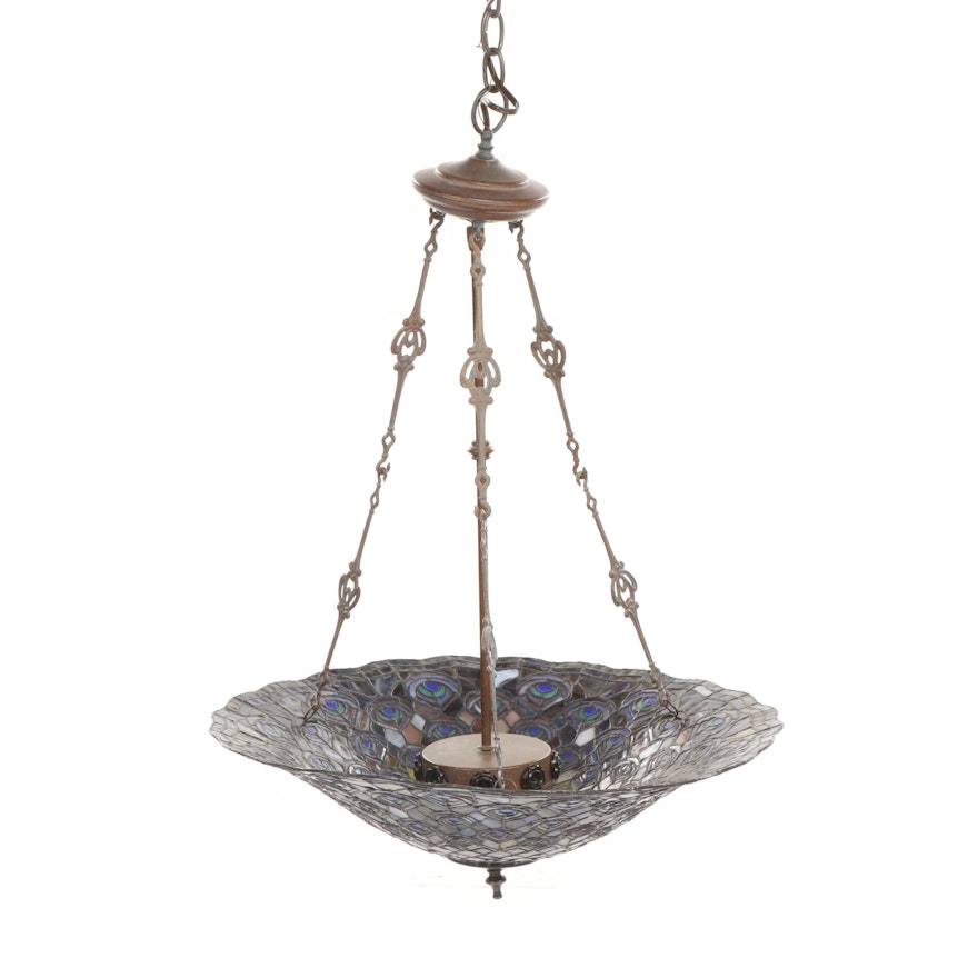 Quoizel Tiffany Style Stained Glass Pendant Light