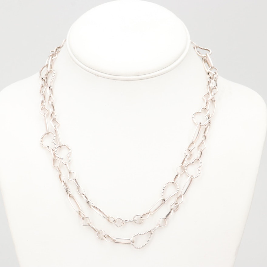 Lagos Sterling Silver Fancy Chain Necklace